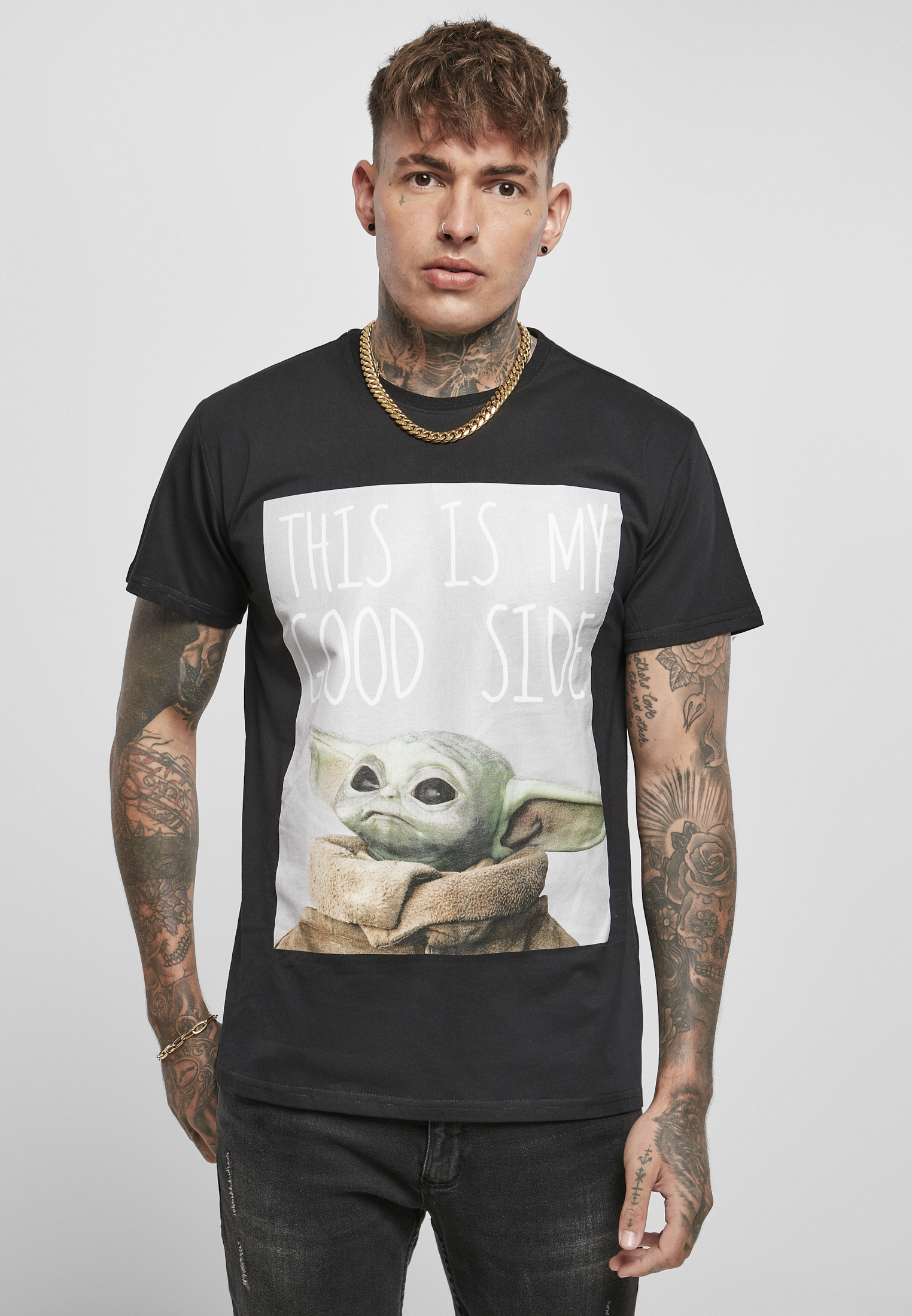 Men's T-shirt Baby Yoda Good Side - Black