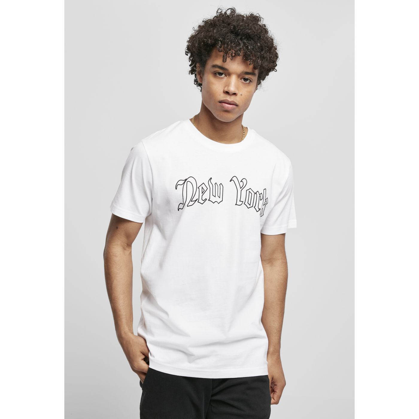 New York Wording T-shirt White