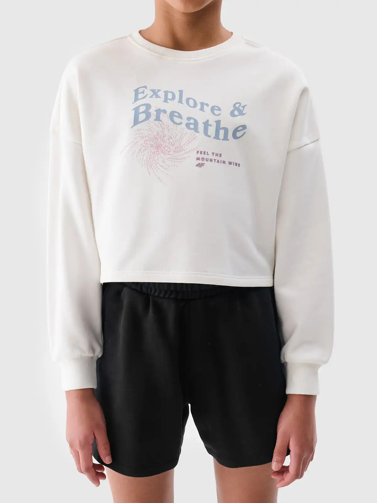 Girl's cropped sweatshirt 4F
