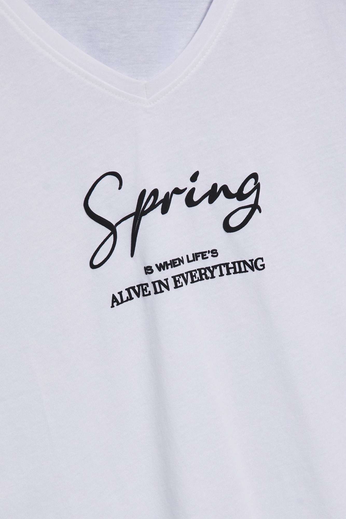 WOMEN'S T-SHIRT L-TS-4078 WHITE