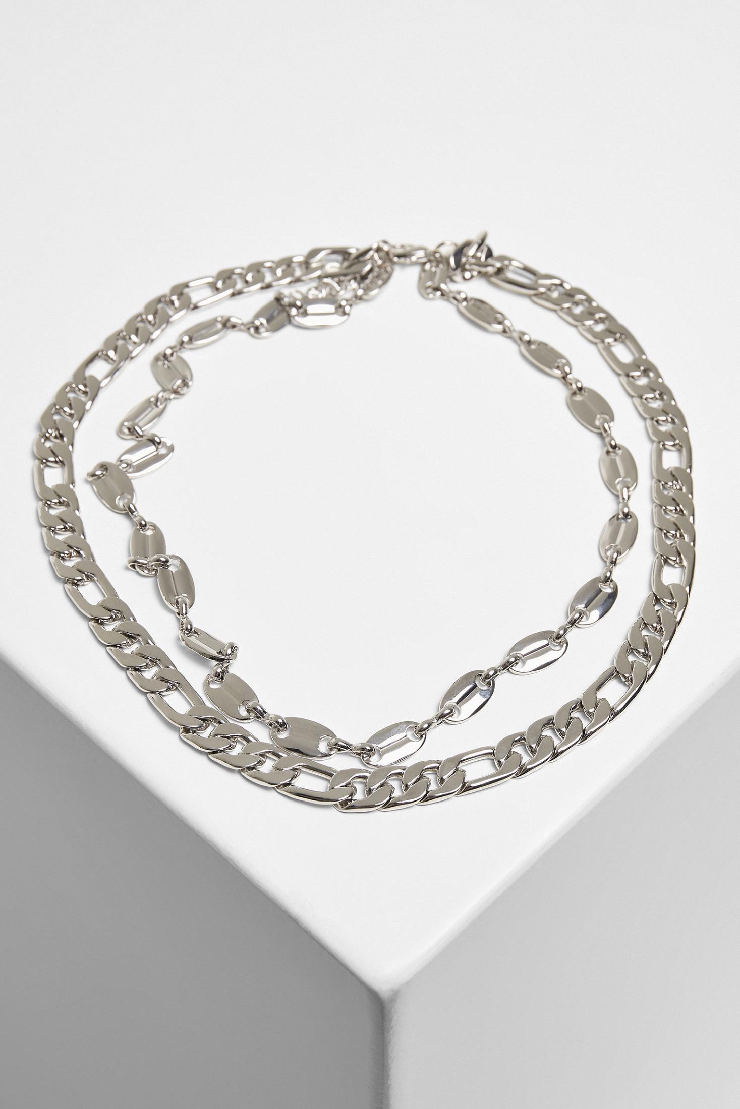 Layered necklace - silver colors