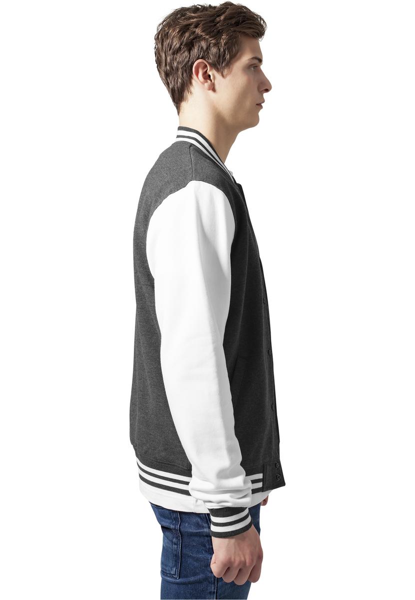 2-ton Colegiul Sweatjacket cha / WHT