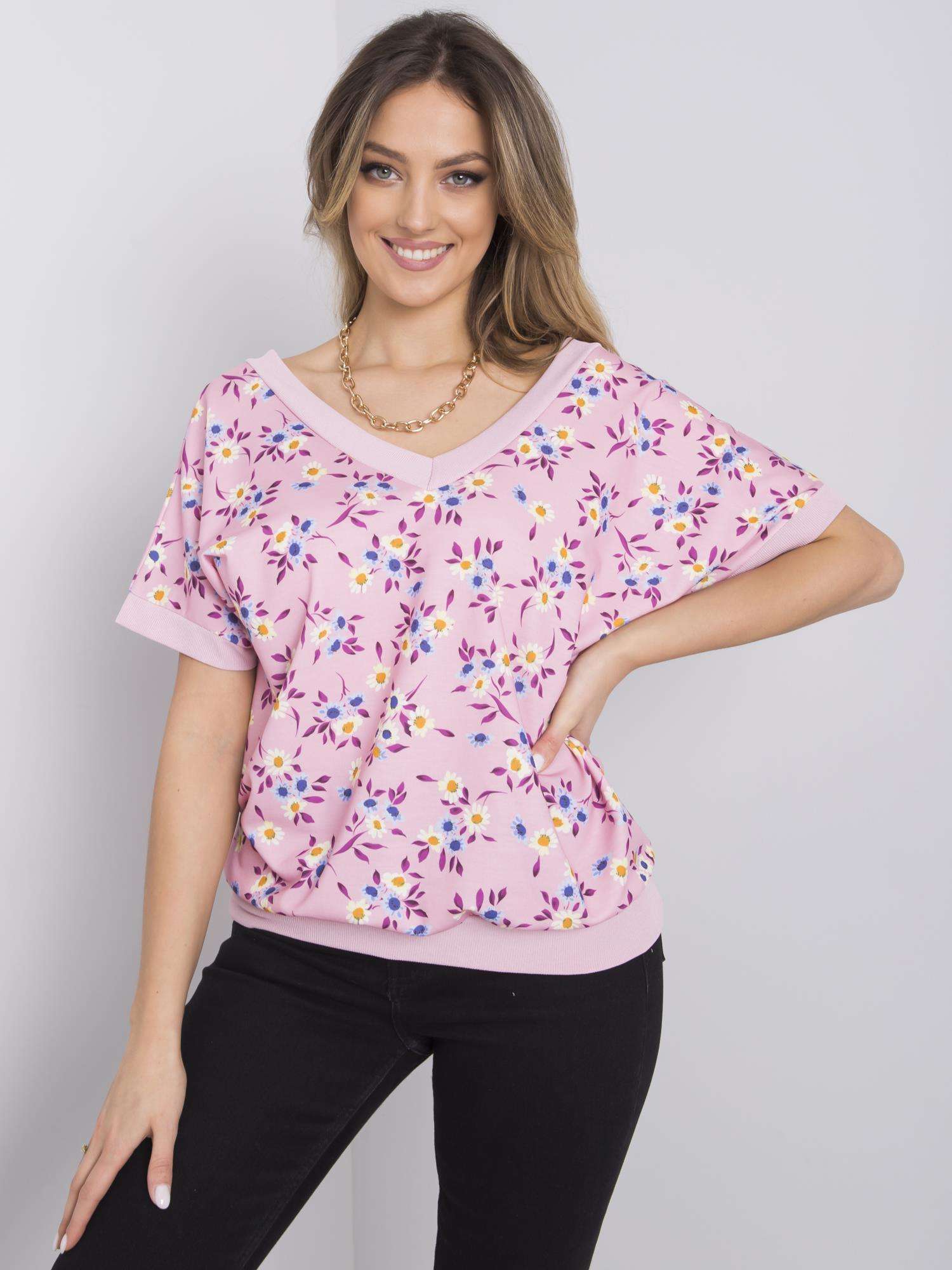 Pink Blouse With Print