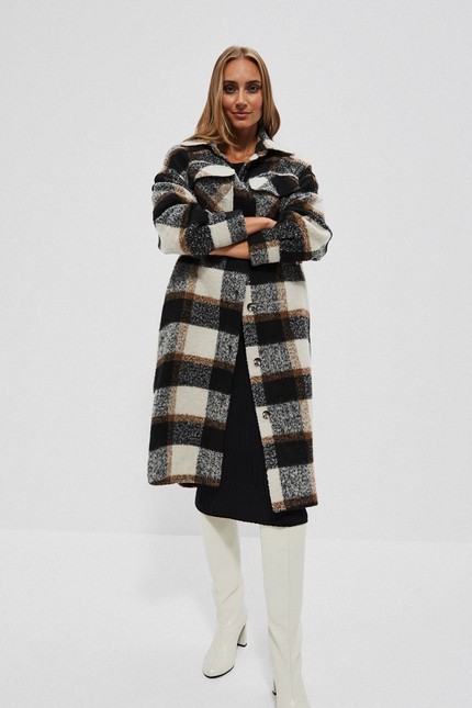 Women's coat Moodo Checkered