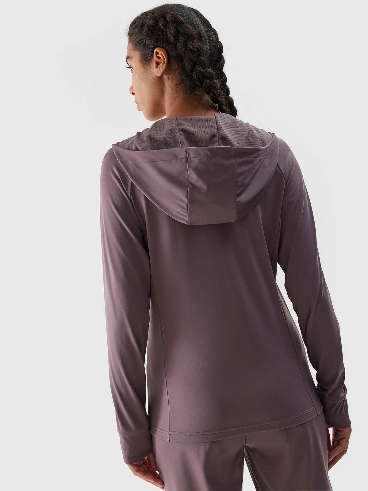 Women's Sports Quick-Drying Hooded Sweatshirt 4F - Brown