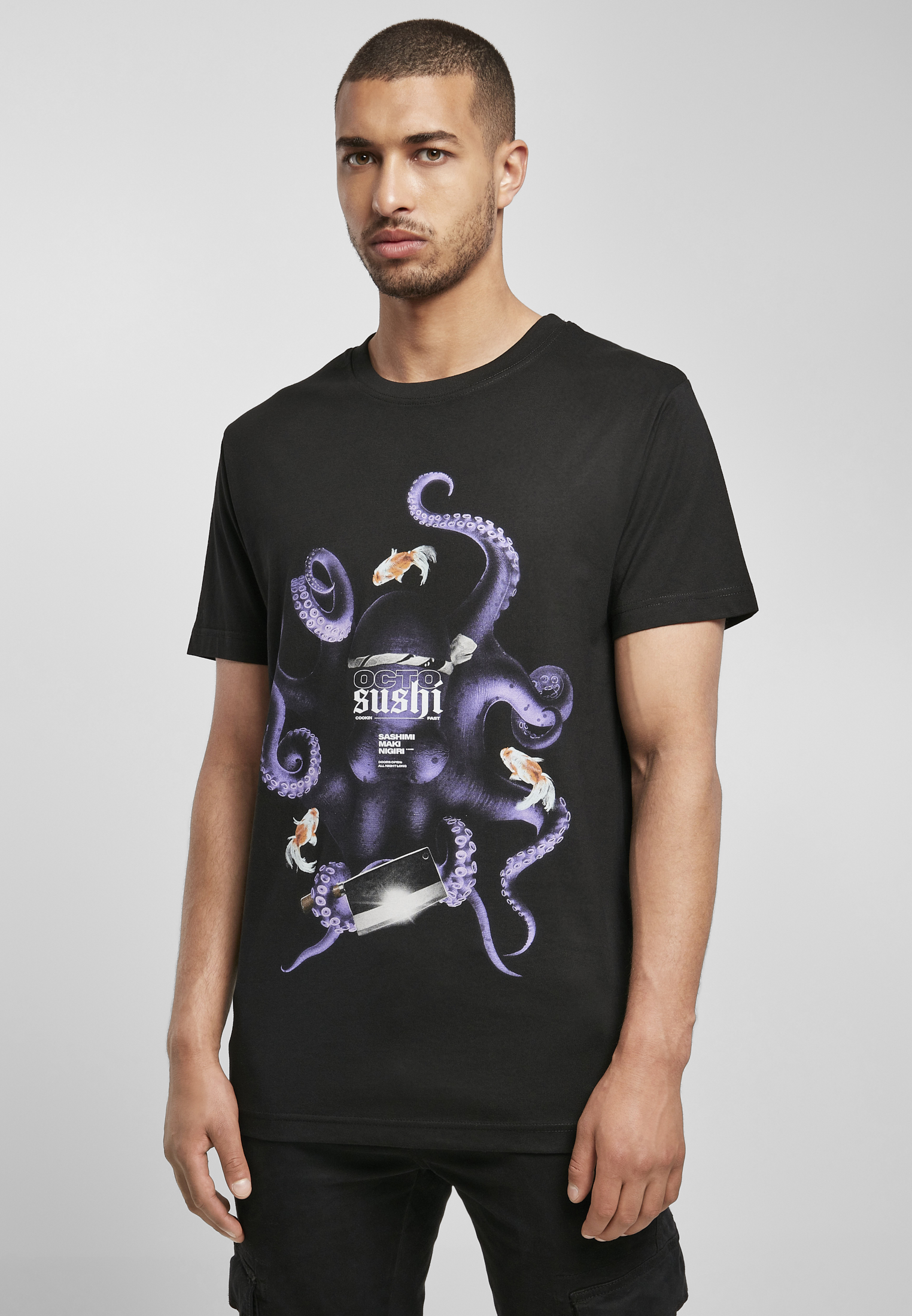 Octopus Sushi Tee Black