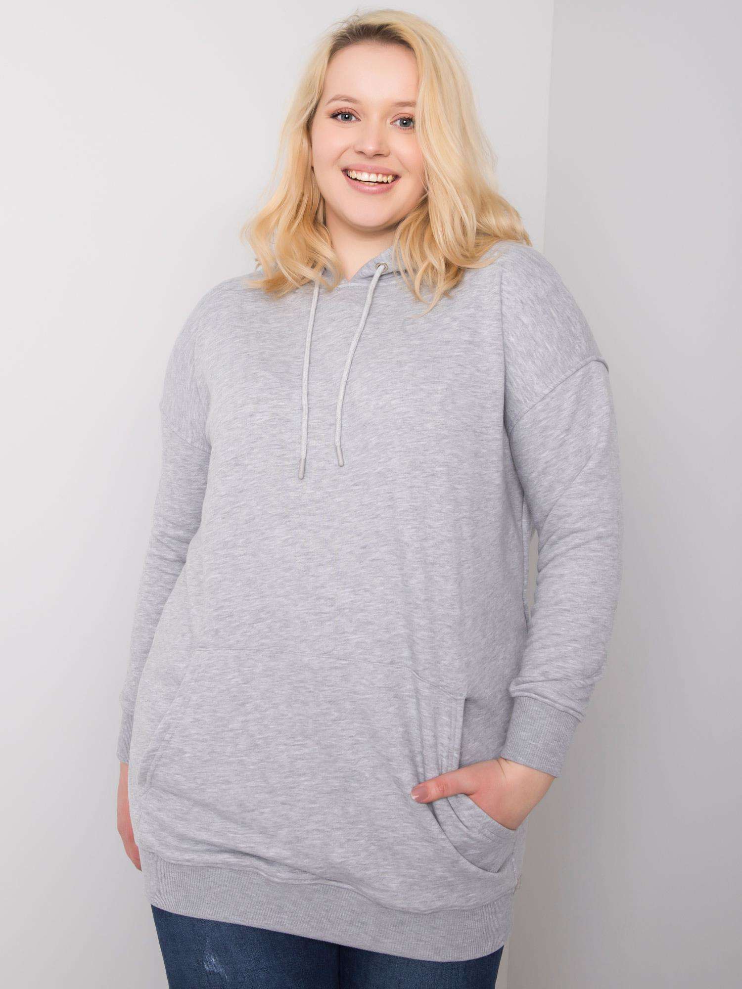 Grey Melange Cotton Sweatshirt