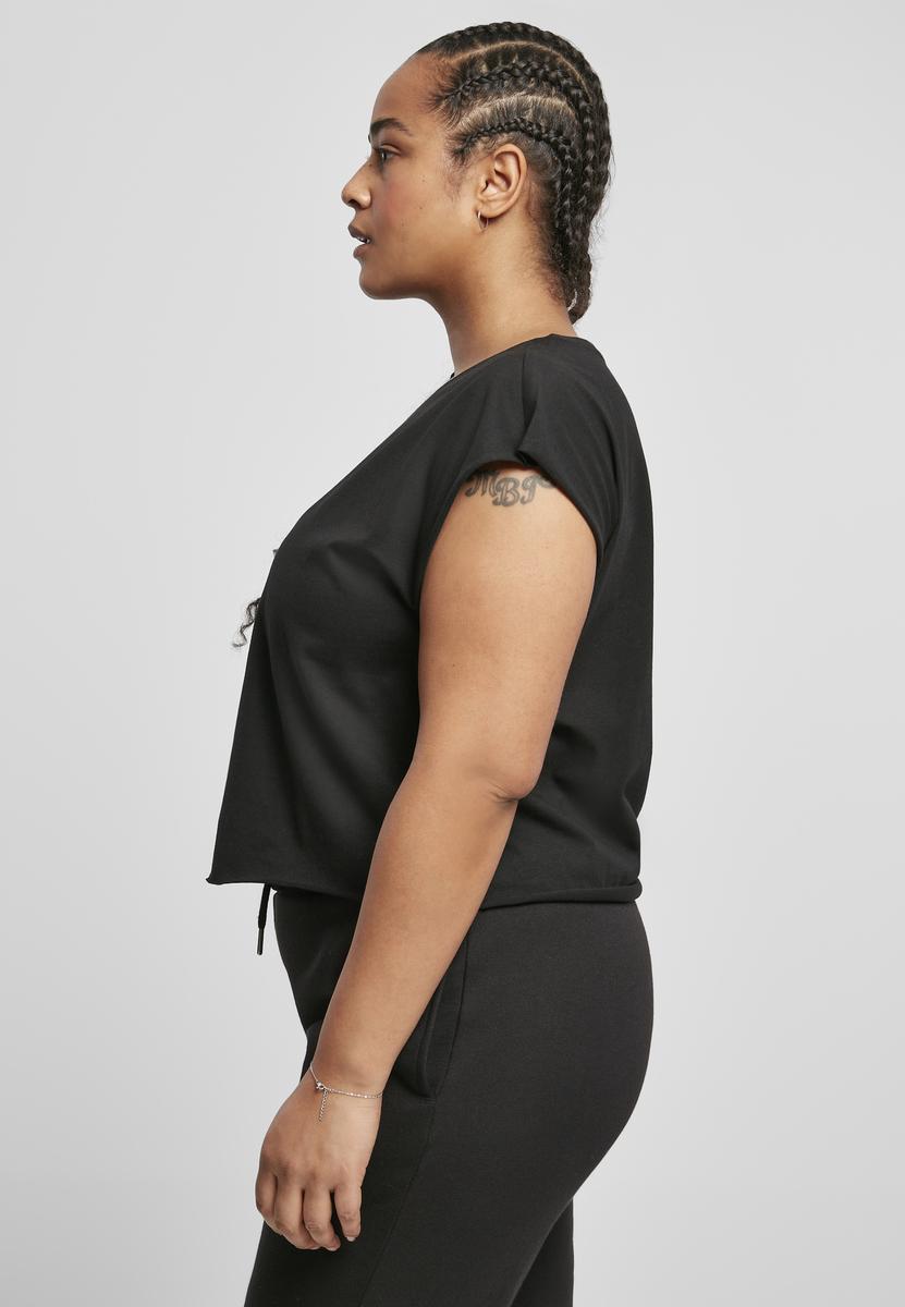 Doamnelor organice scurt Tee Negru