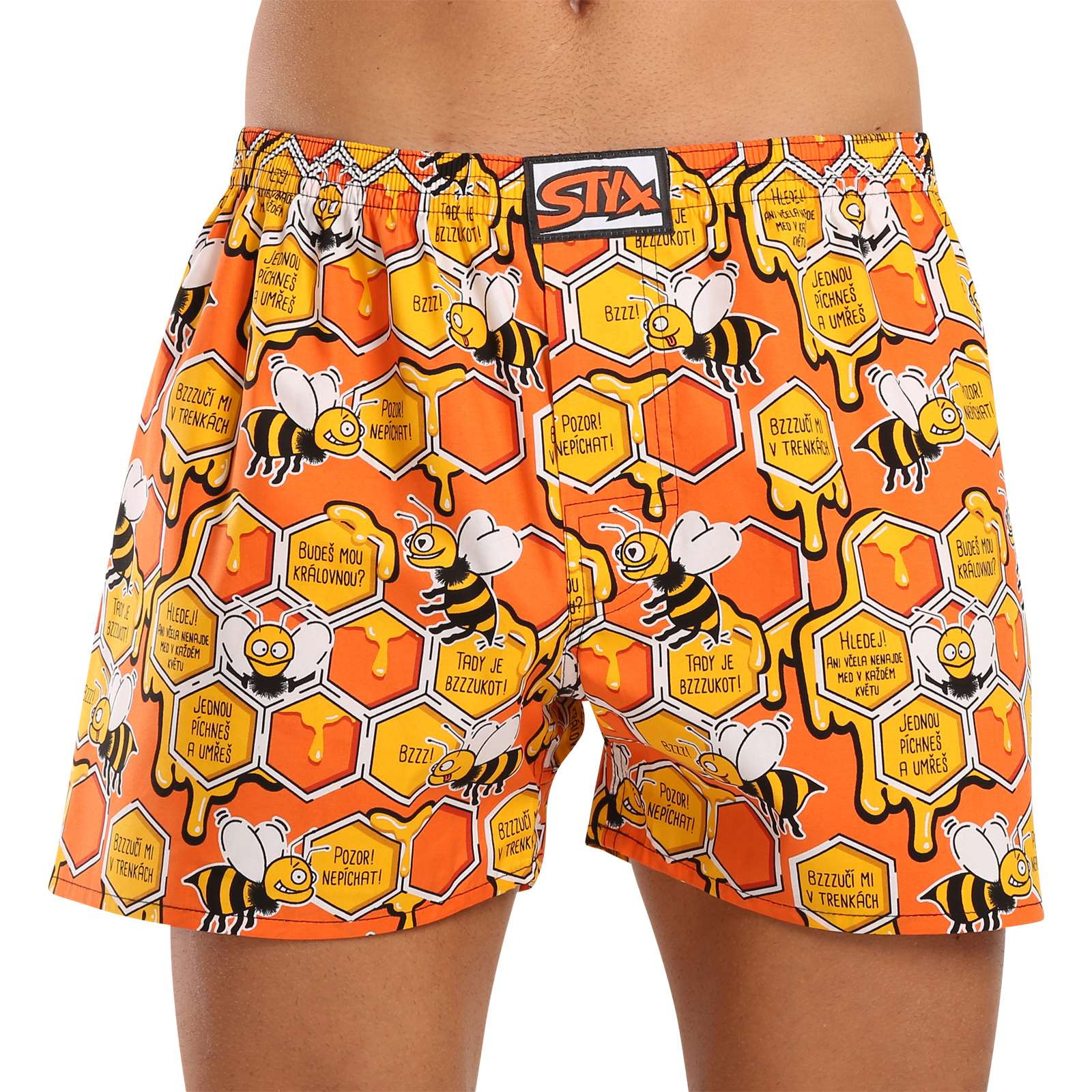 Men's Boxer Shorts Styx Art Classic Rubber Oversized Bees