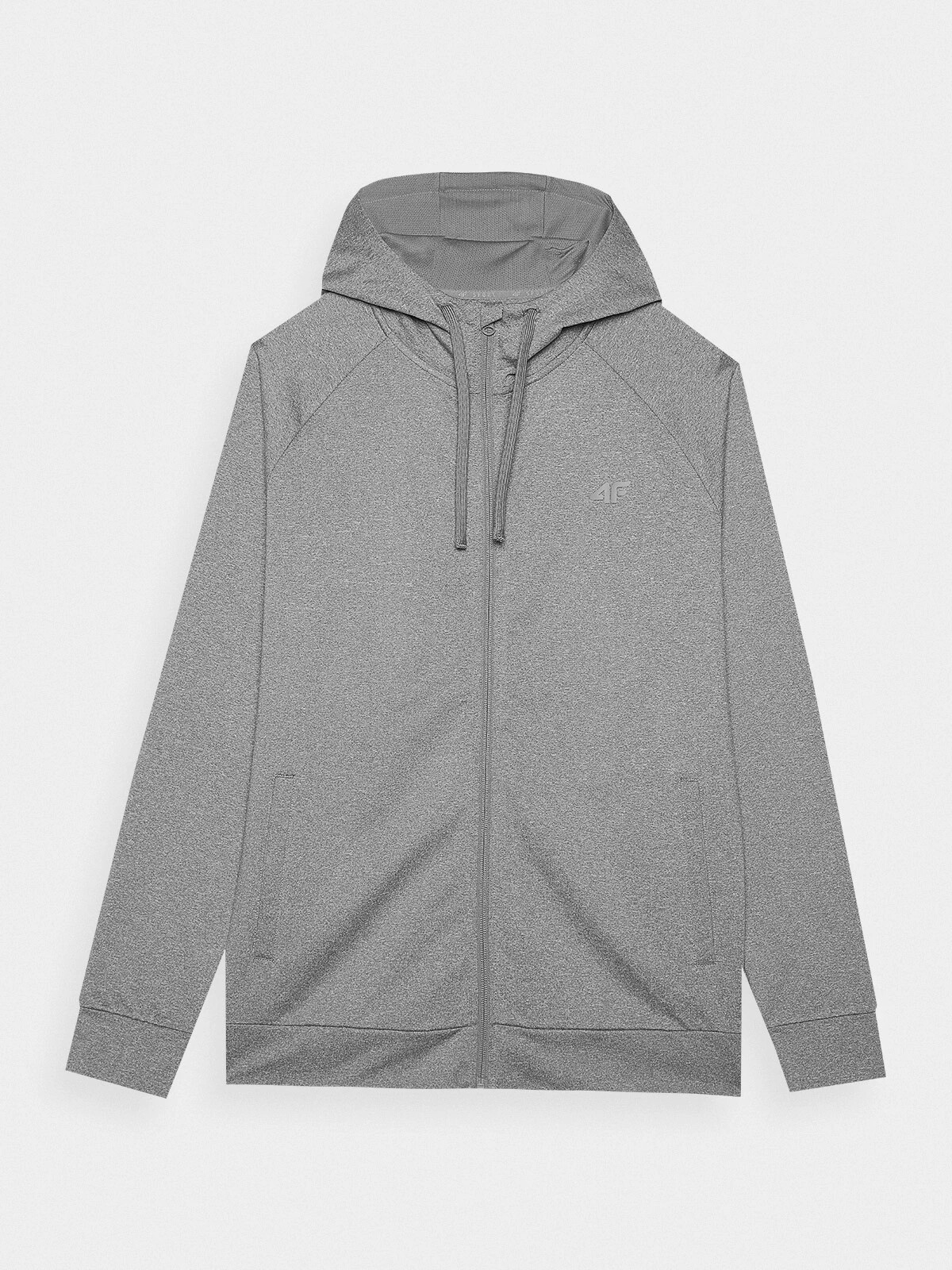 Men&#039;s Sports Zipped Hooded Sweatshirt 4F - Grey