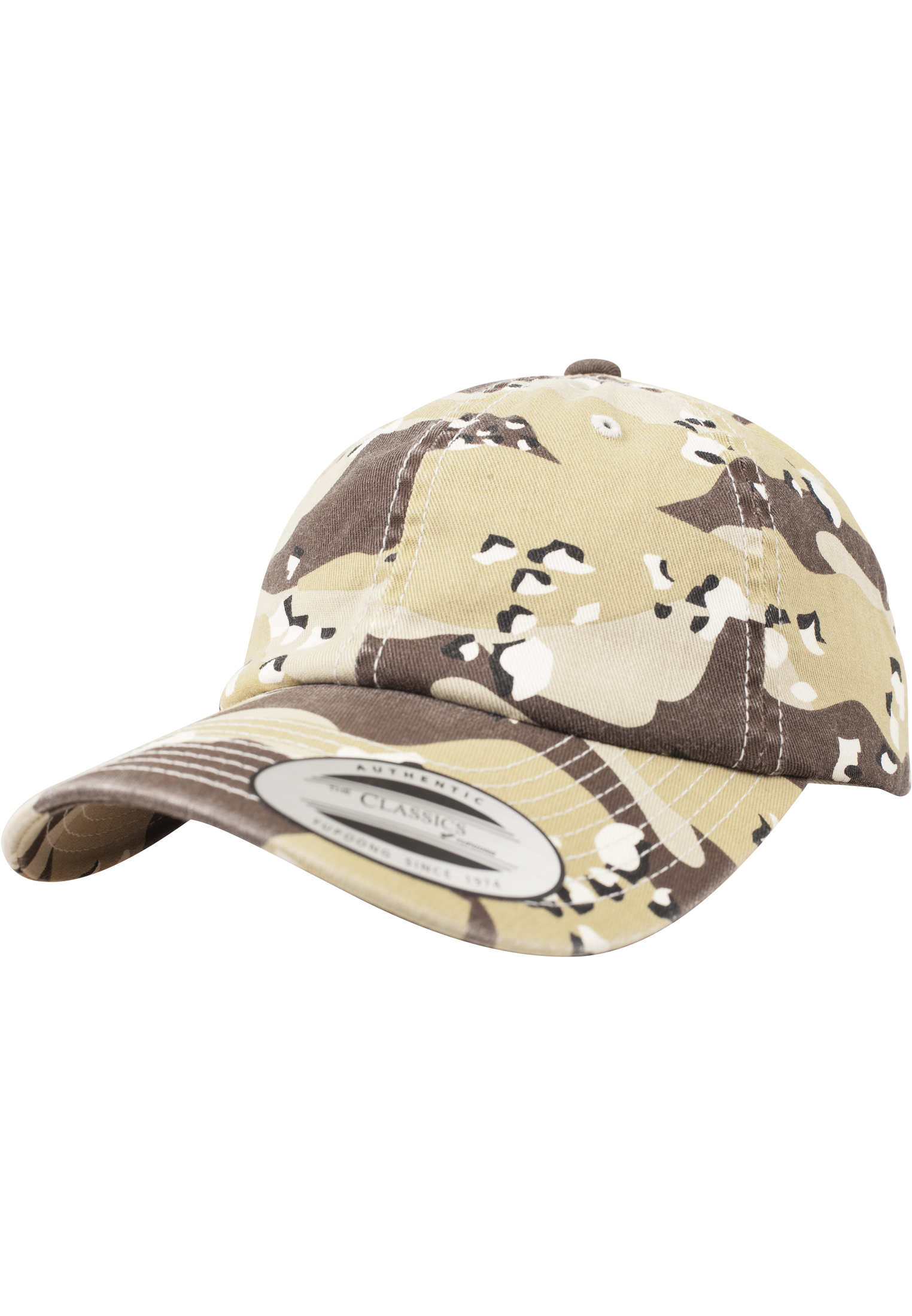 Low Profile Camo Washed Cap Retro Pouštní Kamufláž