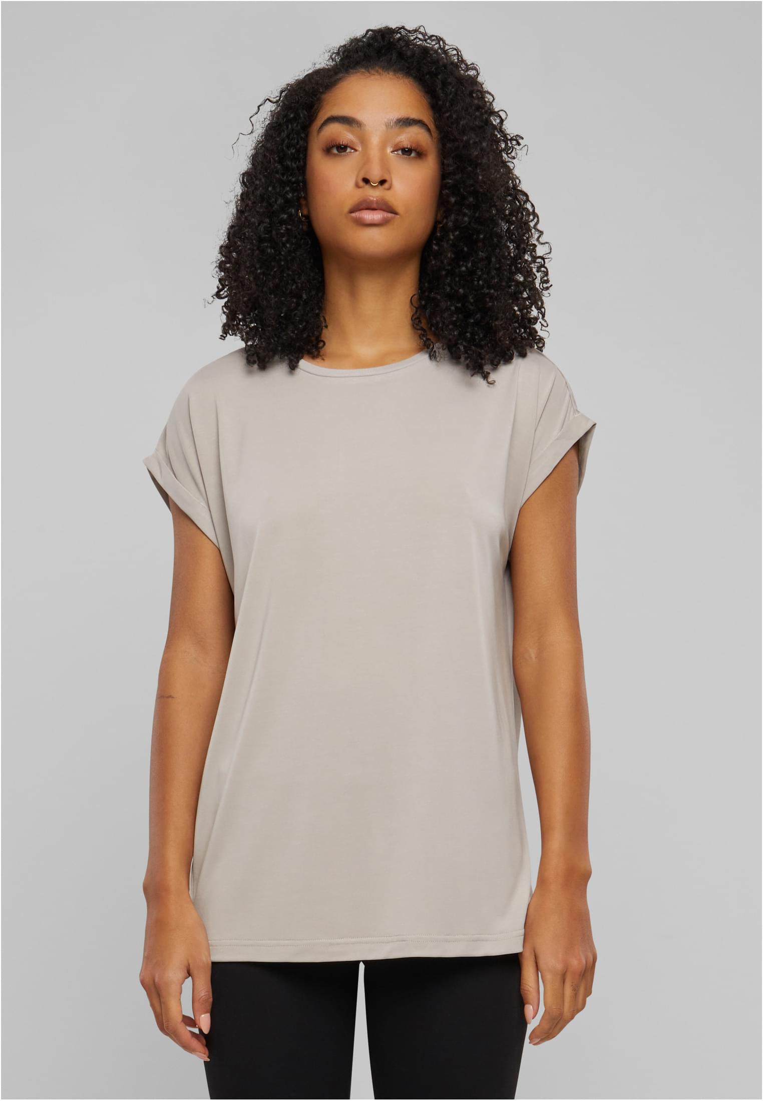 Women's T-shirt Modal Extended Shoulder - Beige