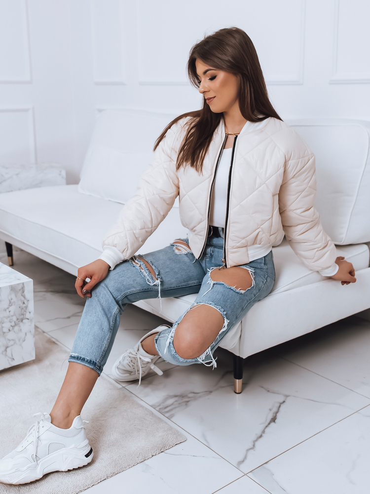 Women's jacket BOMBER beige Dstreet