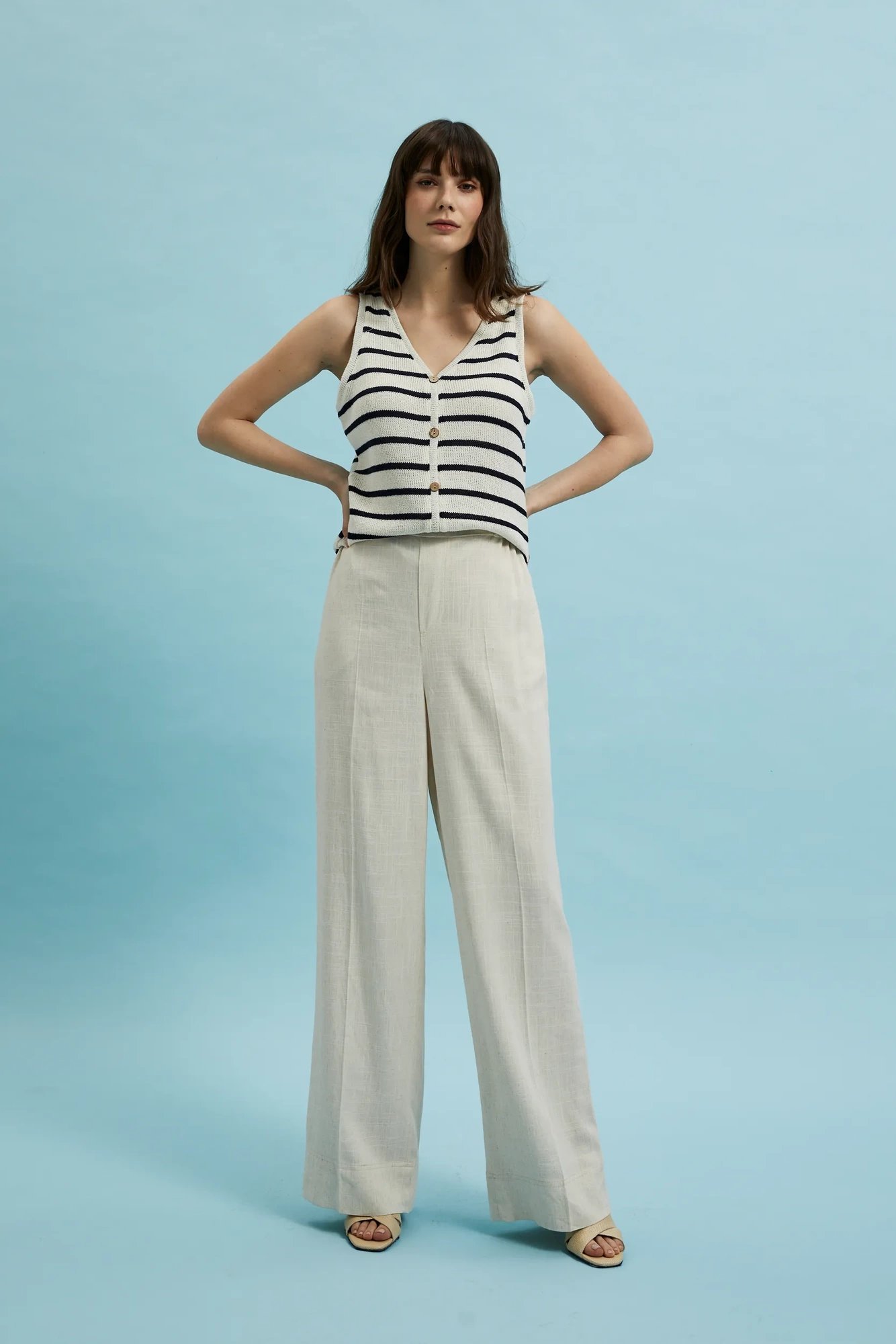 Women's top MOODO - ecru white