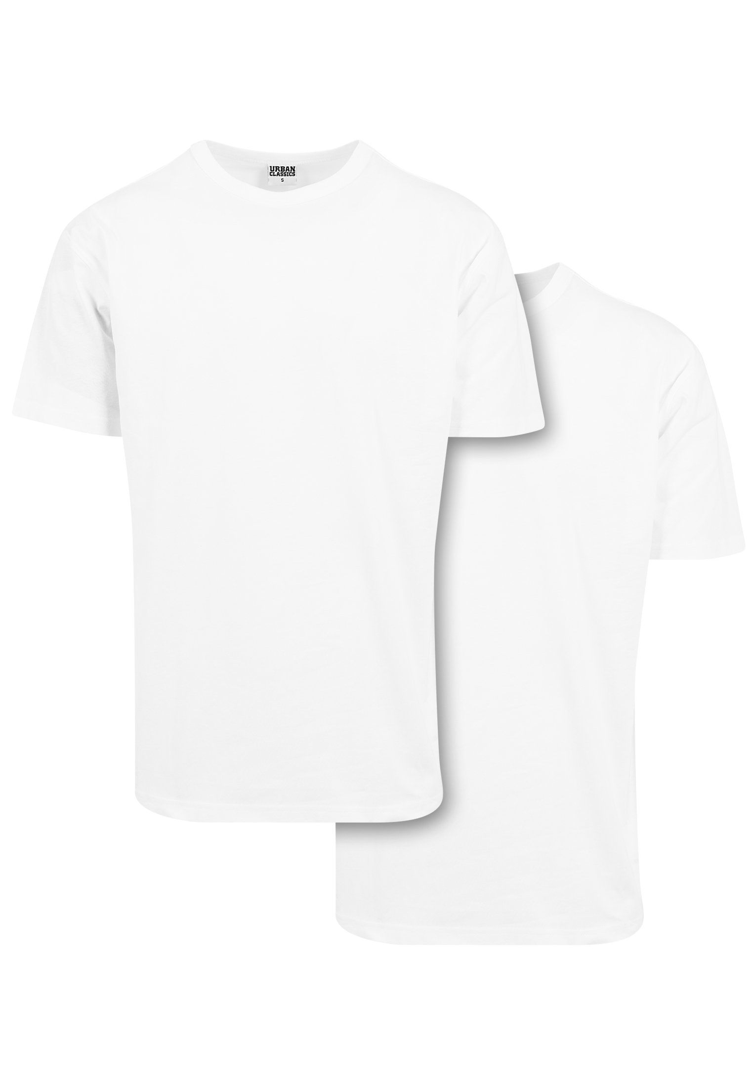 Men's Classic Oversized T-Shirt 2 Pack White+White