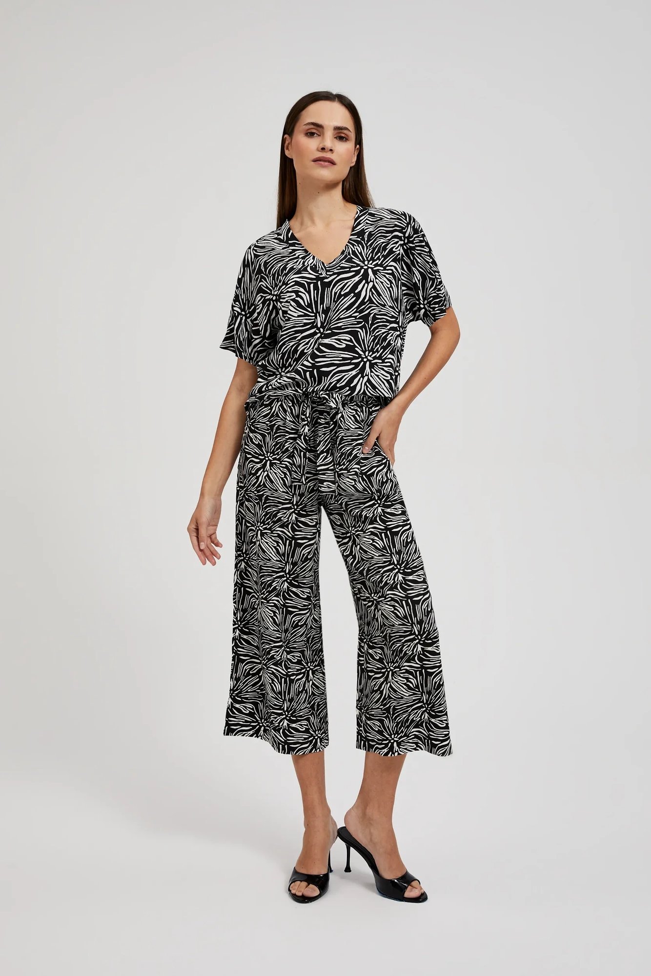 Women's patterned shirt MOODO - black