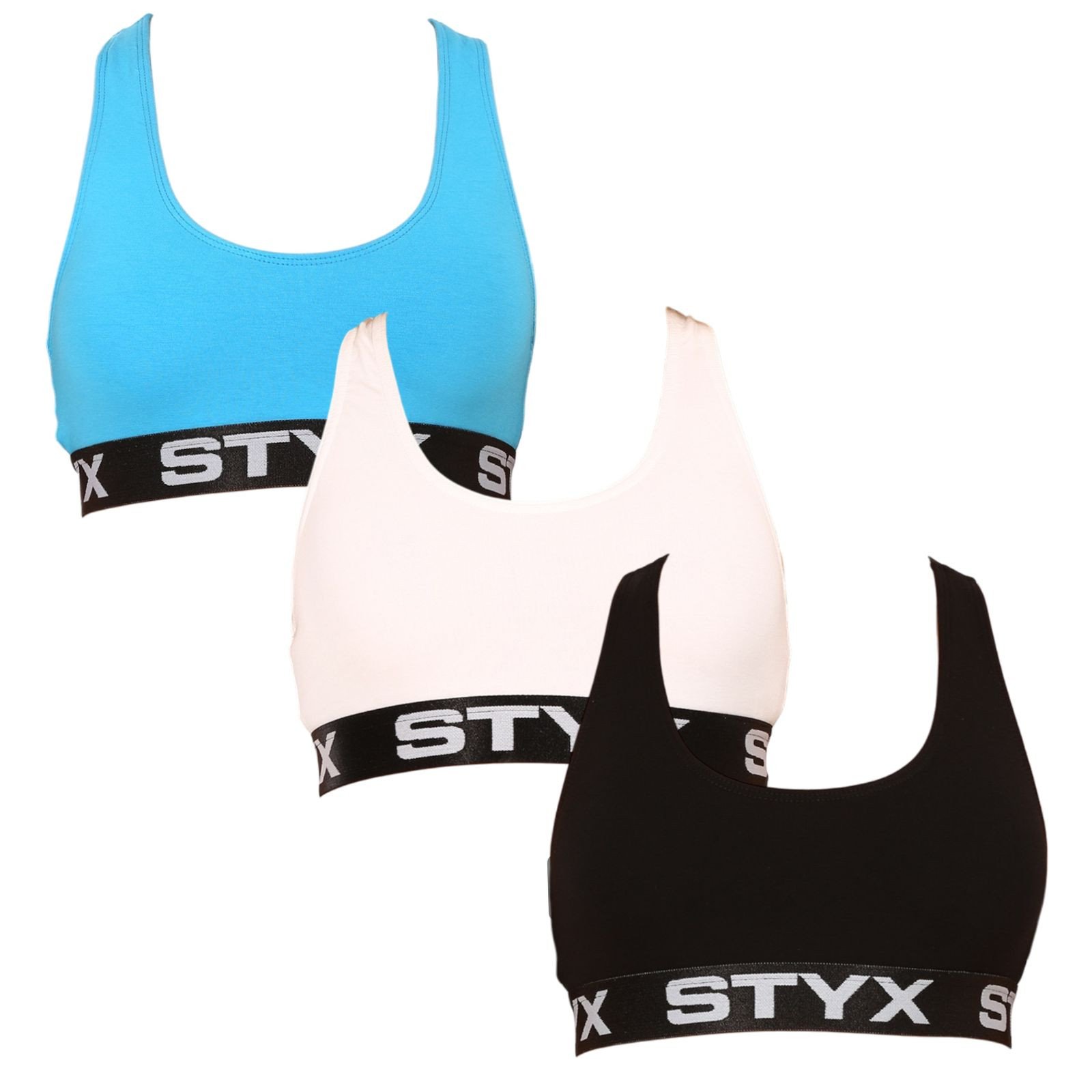 3PACK dámská podprsenka Styx sport vícebarevná