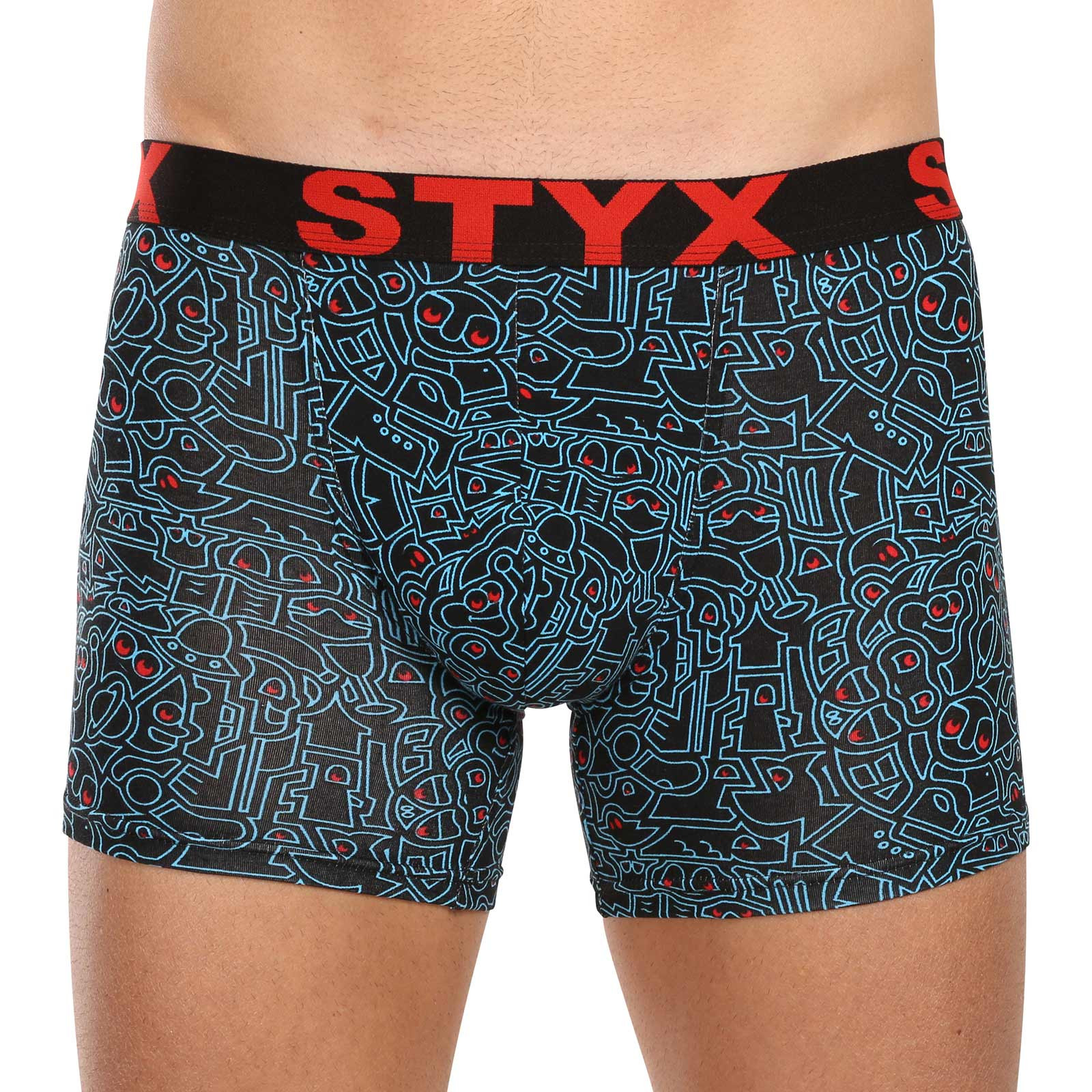Pánské boxerky Styx long art sportovní guma doodle