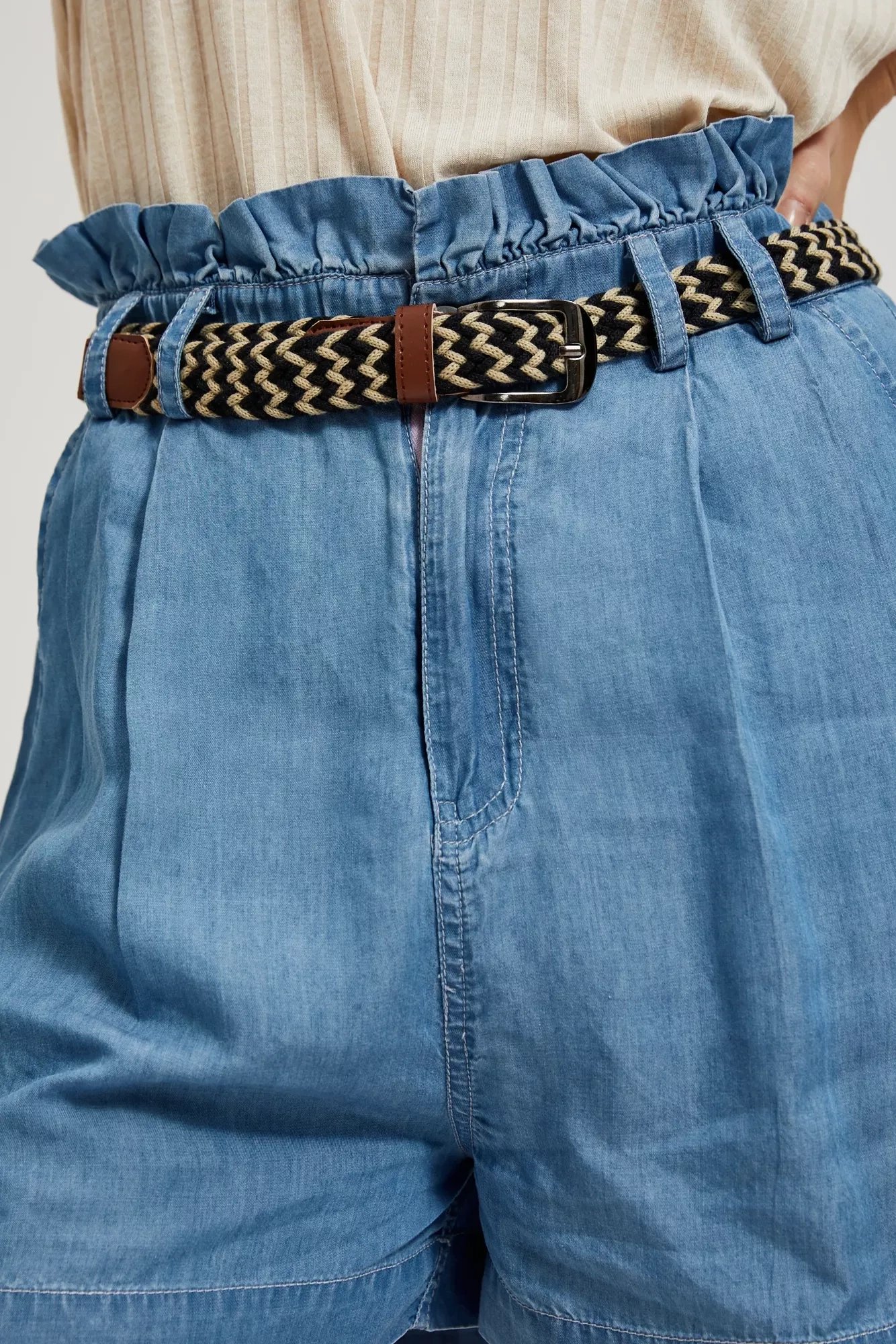 Women&#039;s denim shorts MOODO - light blue