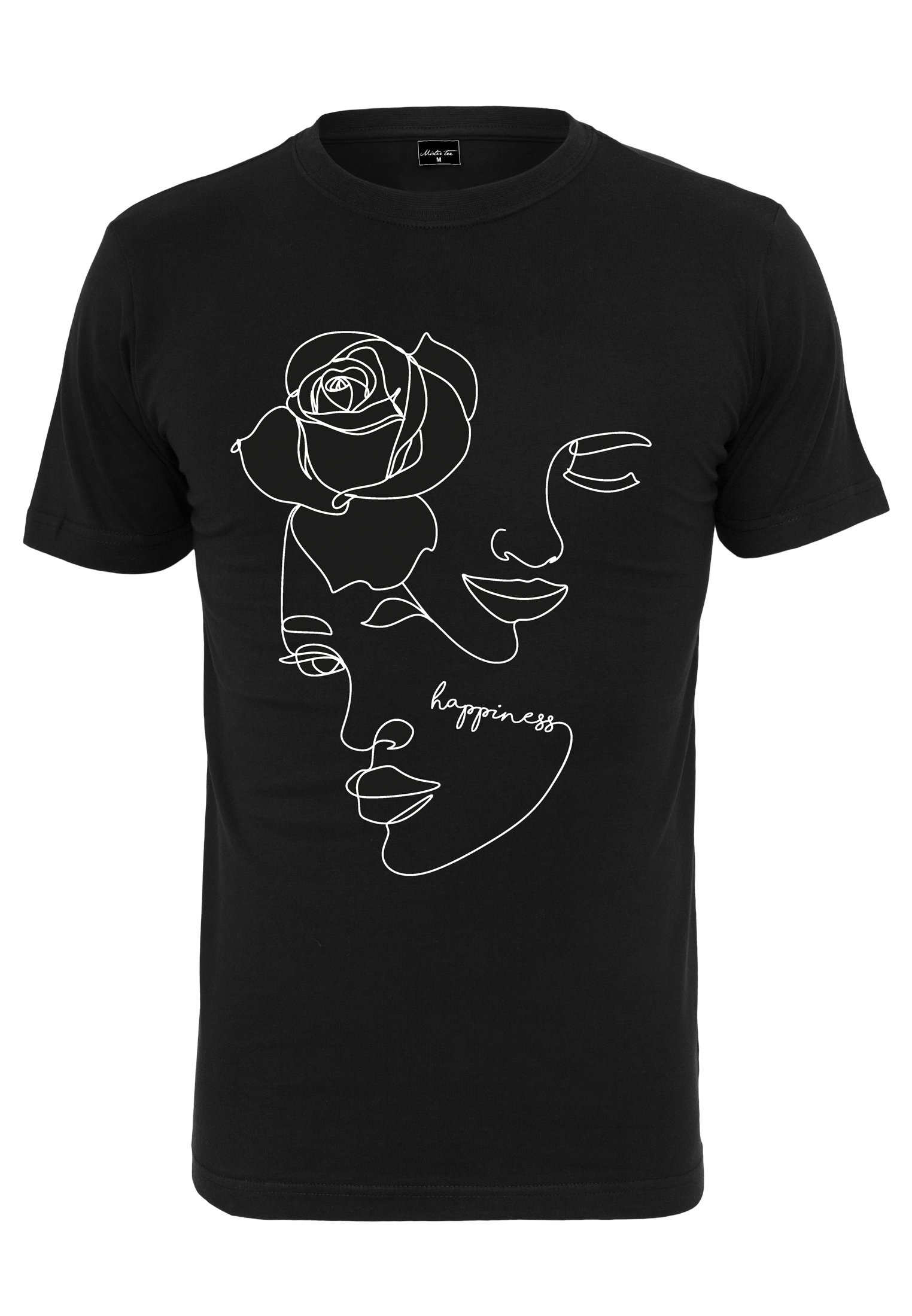 Levně Dámské černé tričko One Line Rose