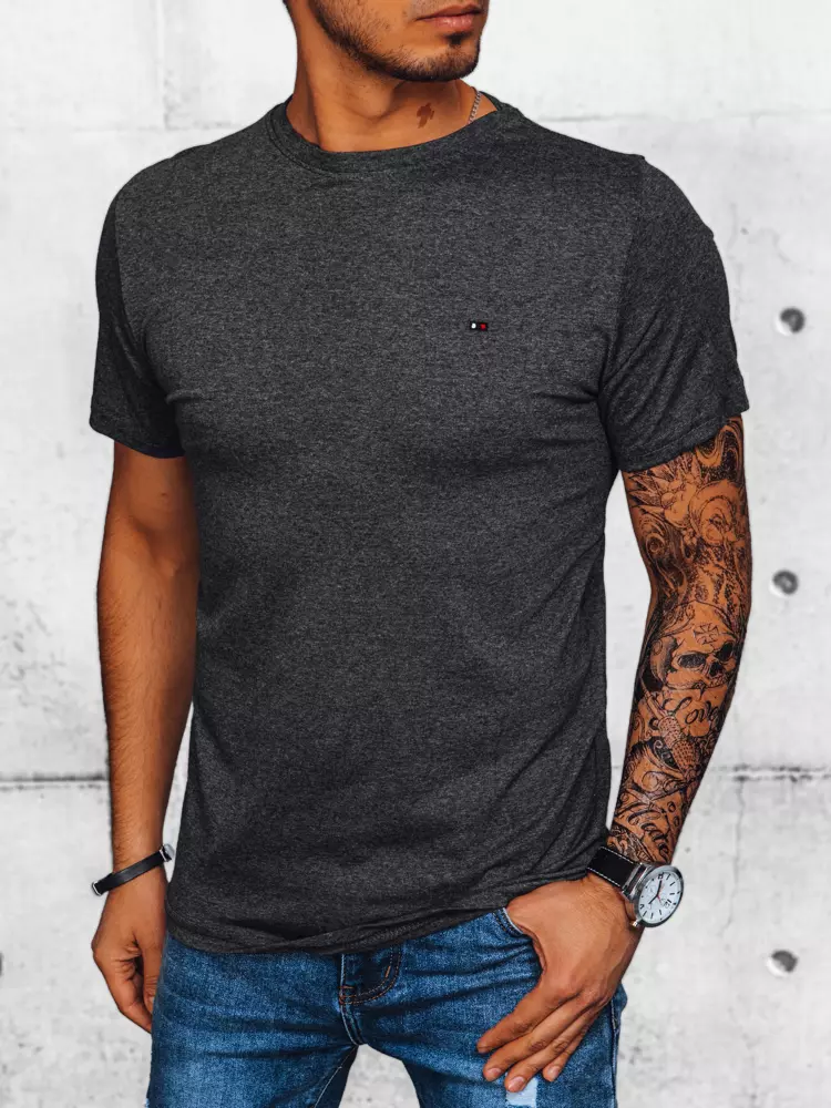Plain anthracite men's T-shirt Dstreet