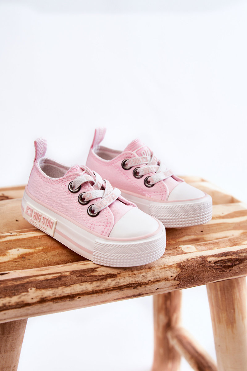 Kids fabric sneakers BIG STAR KK374052 Pink