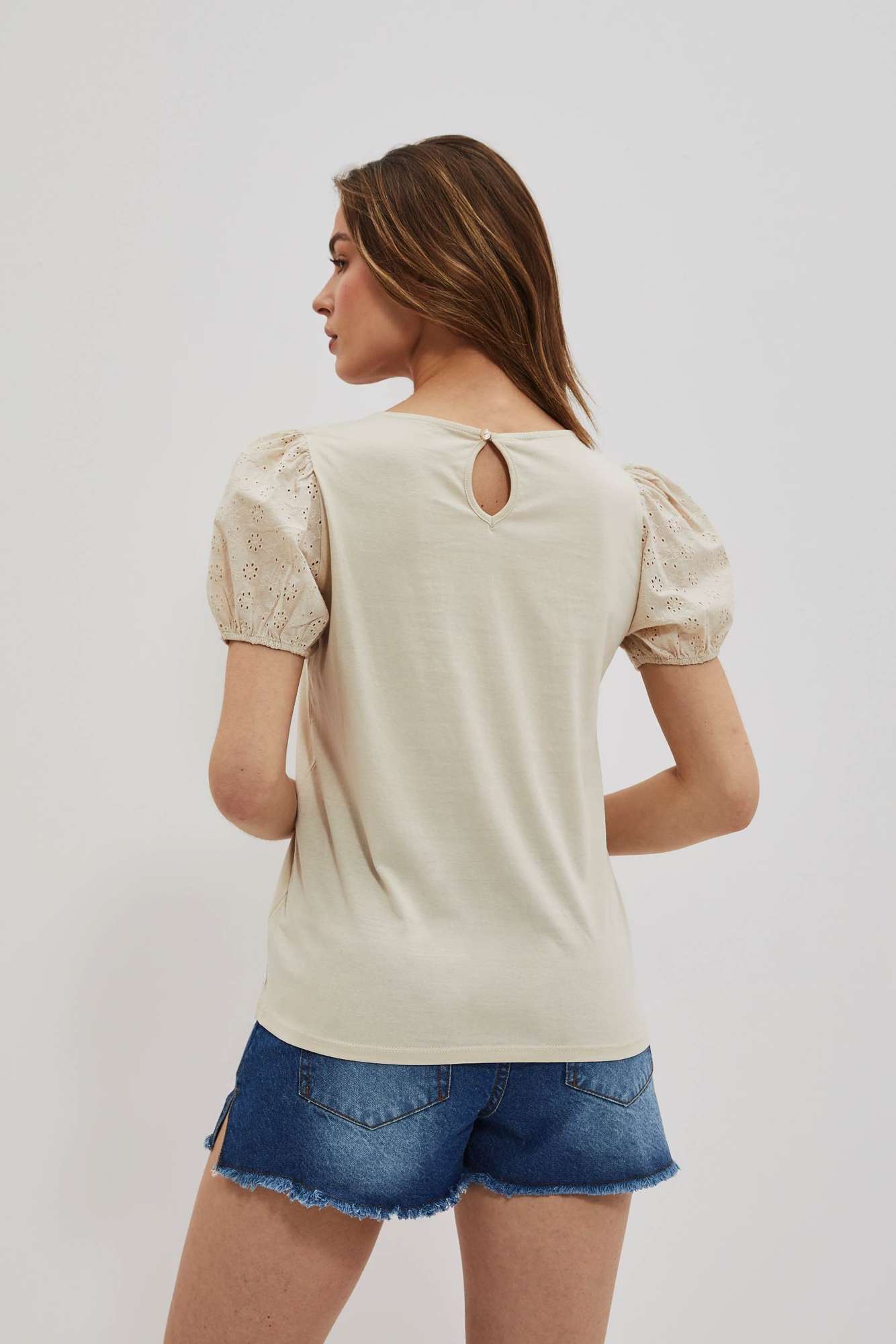 WOMEN'S T-SHIRT L-TS-4013 L.Beige