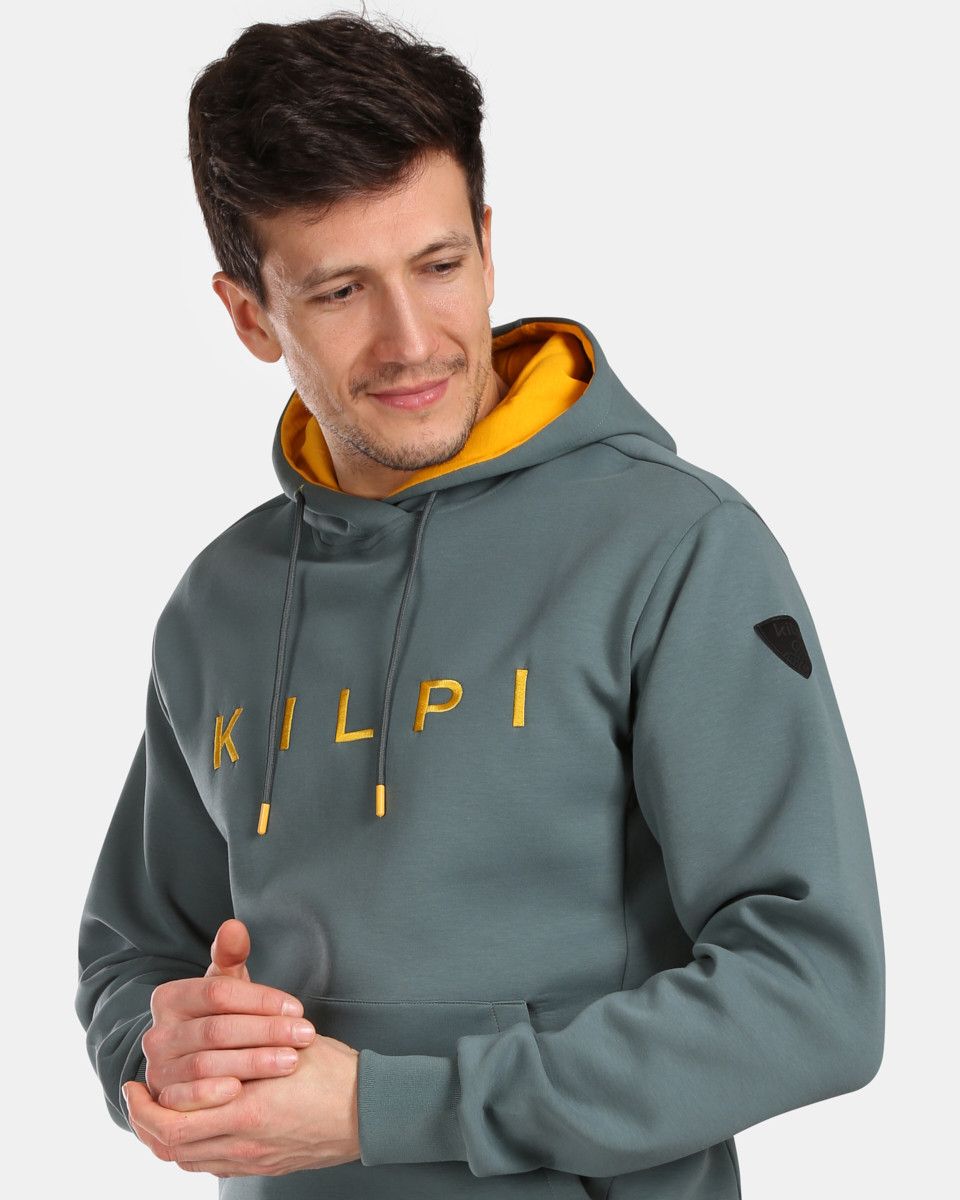 Men&#039;s cotton hooded sweatshirt Kilpi SALAMANA-M Dark green