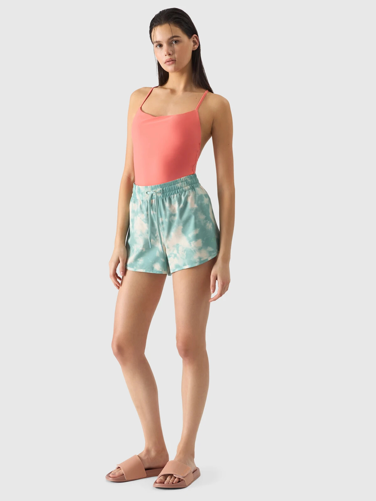 Women's 4F One-Piece Swimsuit - Salmon