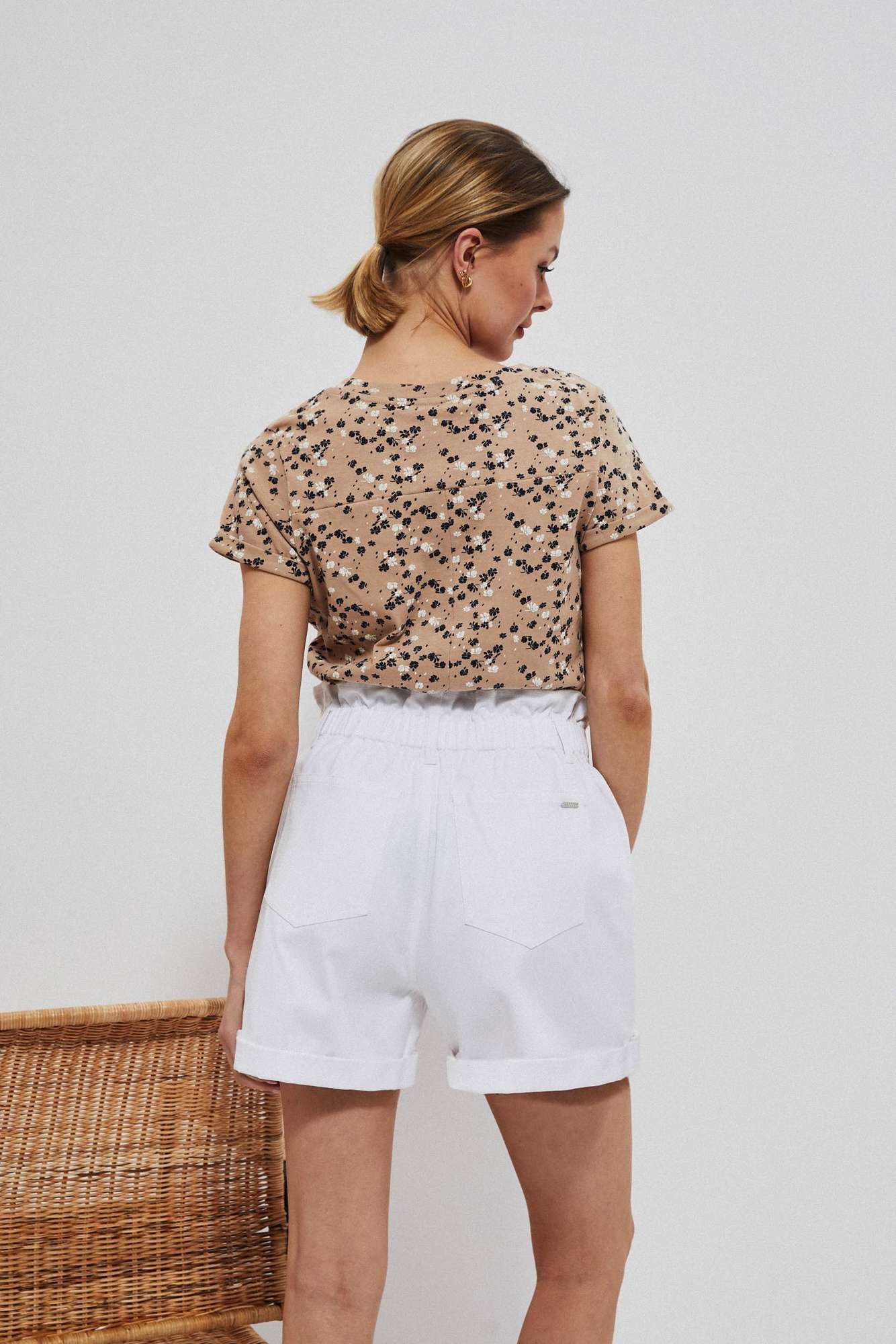 Blouse with a small floral print