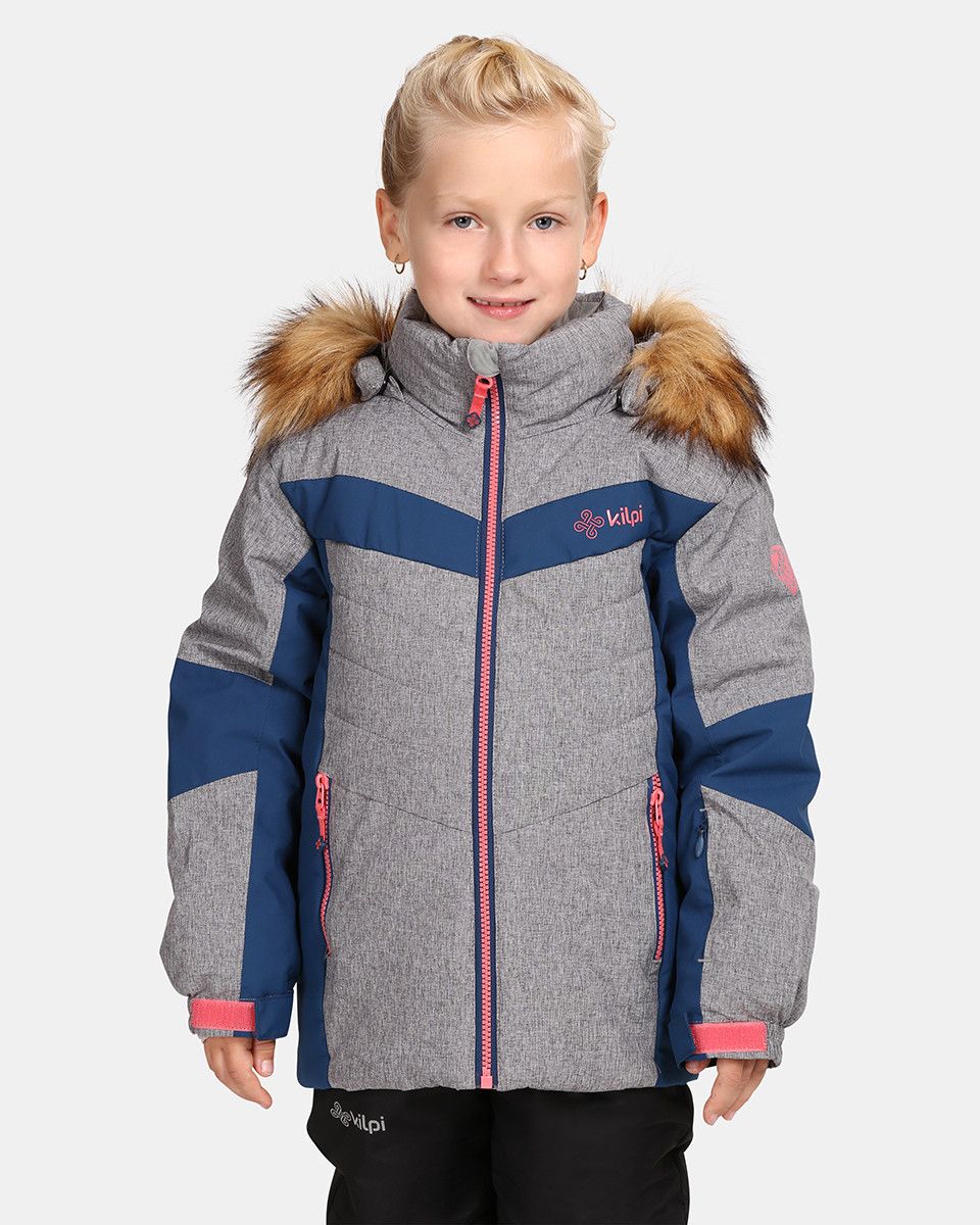 Girls' Ski Jacket Kilpi ALISIA-JG Light Grey