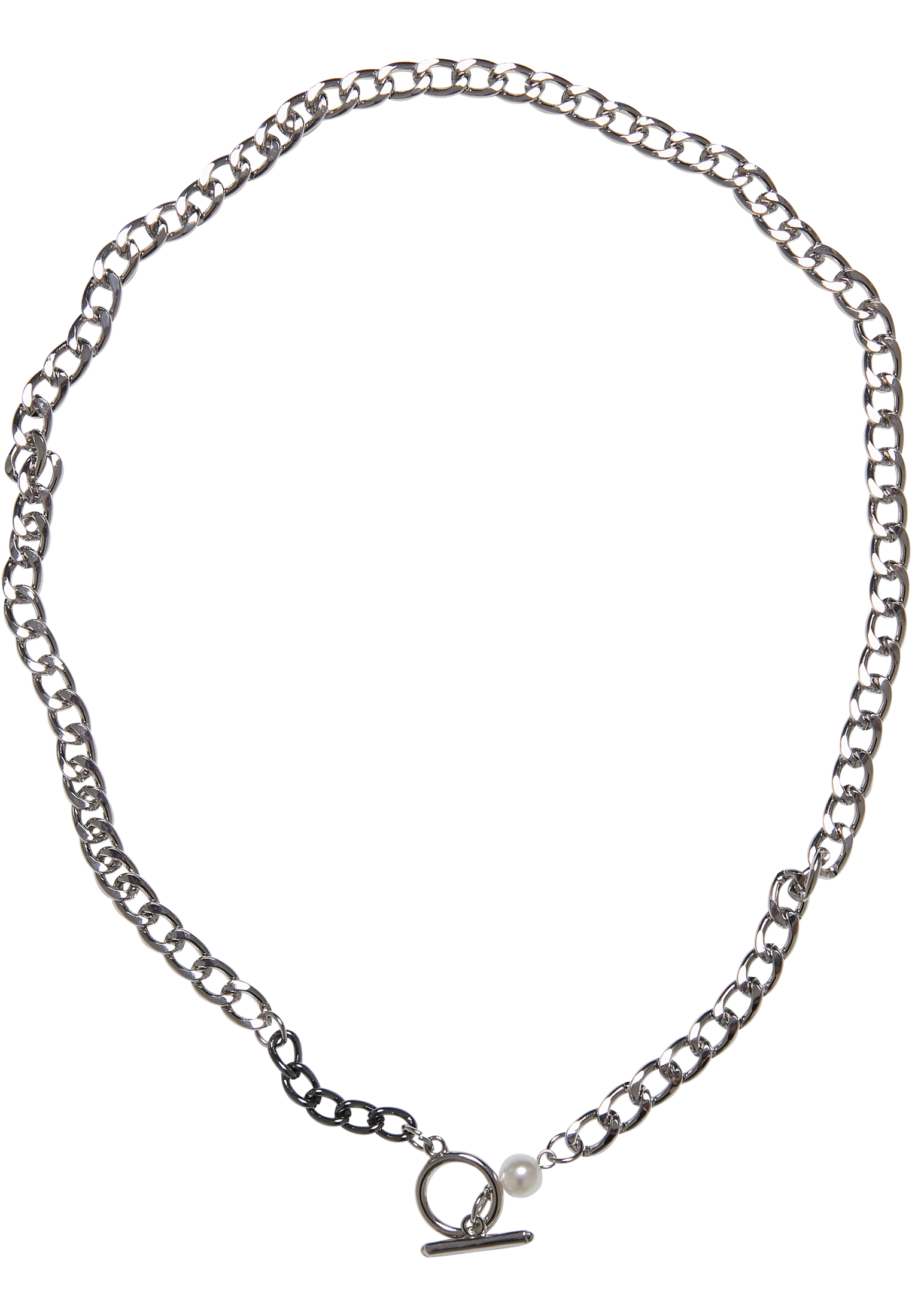 Pearl necklace - silver colors