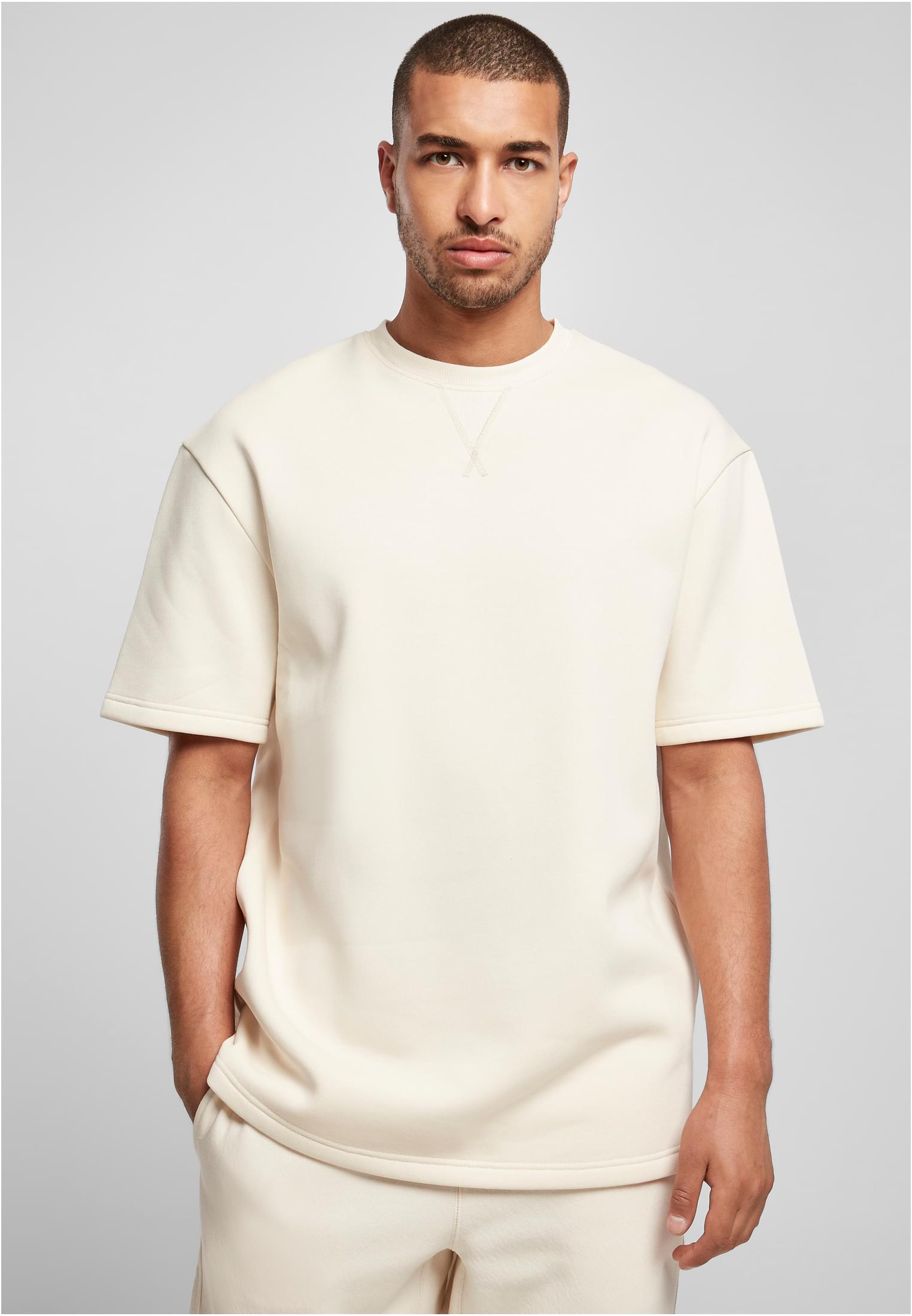 Men's T-Shirt Oversized Sweat Tee - White/beige