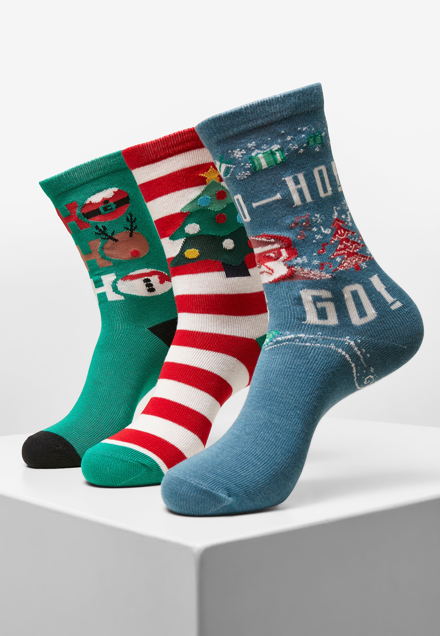 Ho Ho Ho Christmas Socks 3-Pack Multicolor