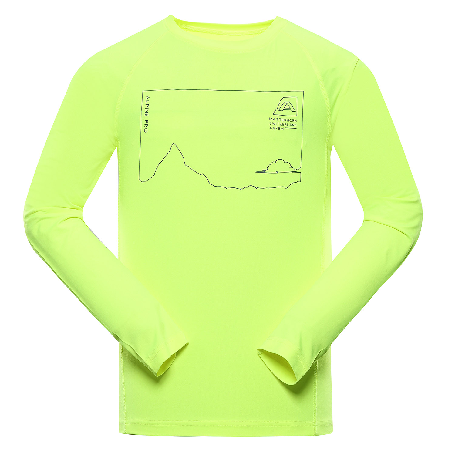 Men's Quick-drying T-shirt ALPINE PRO AMAD Neon Safety Yellow Variant Pb