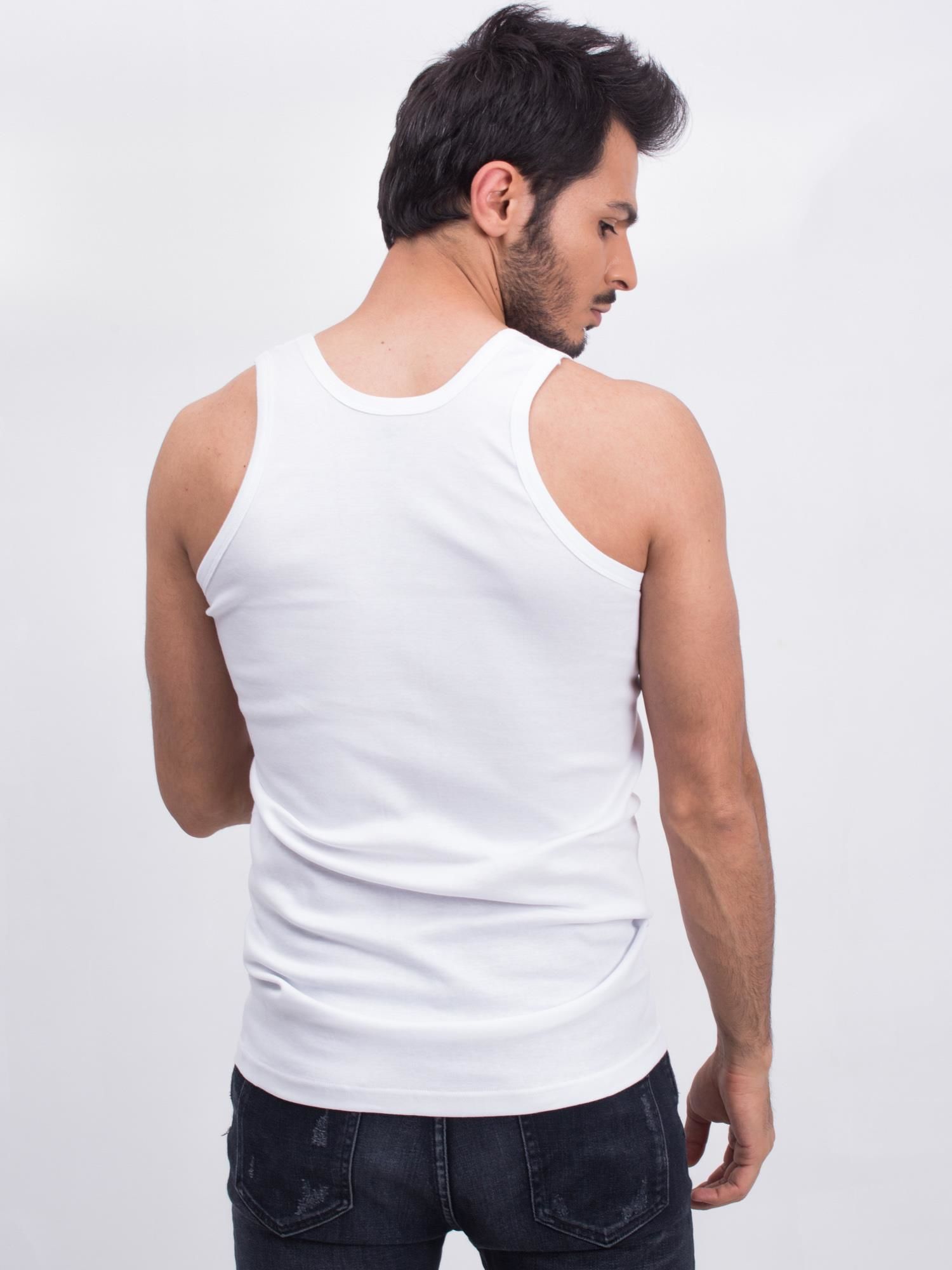 Singlet alb pentru bărbați