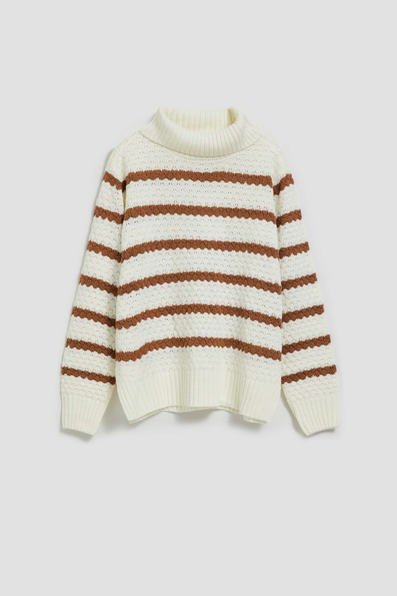 Striped turtleneck sweater