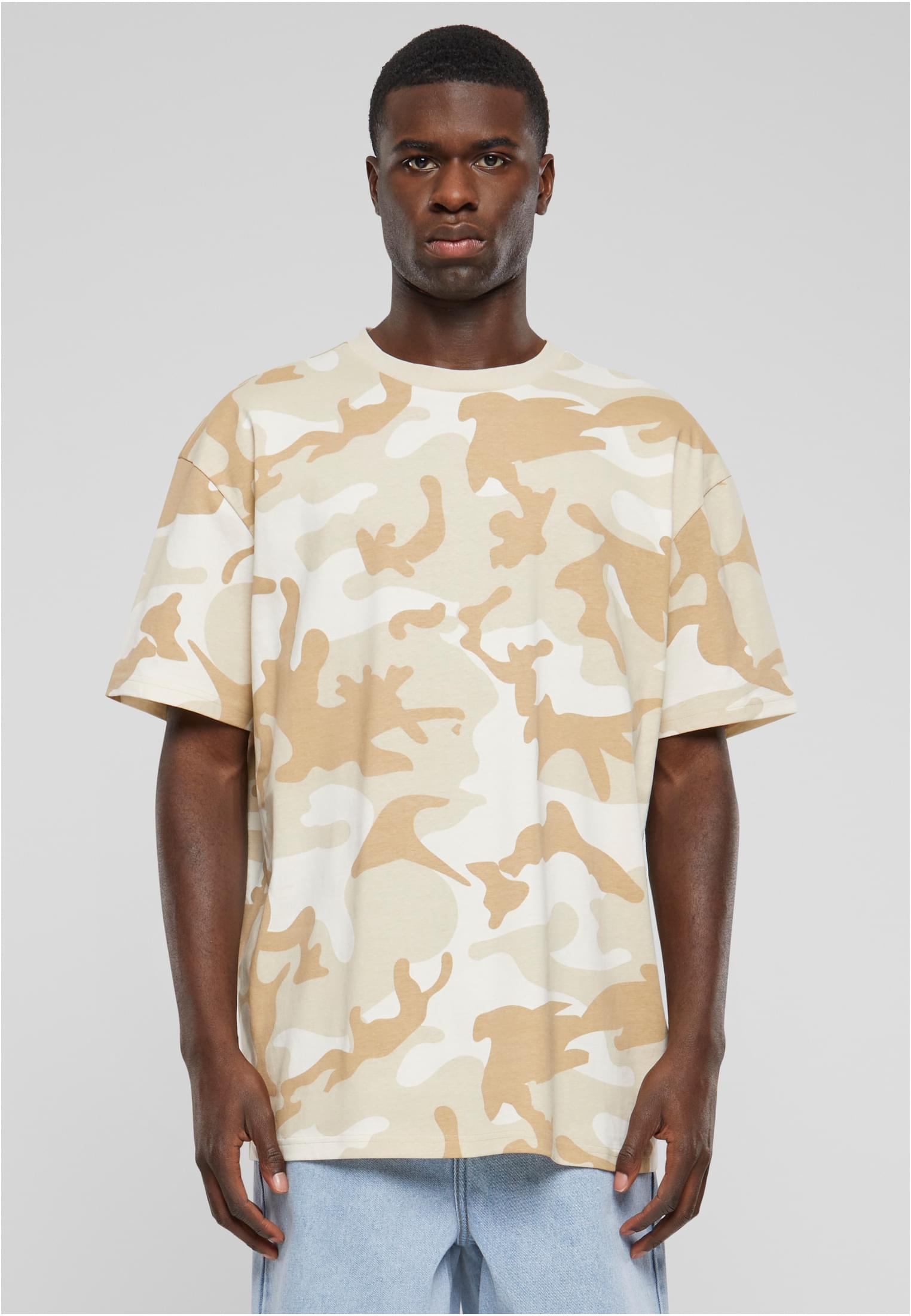 Pánské Tričko Oversized Simple Camo Světlé/maskáčové