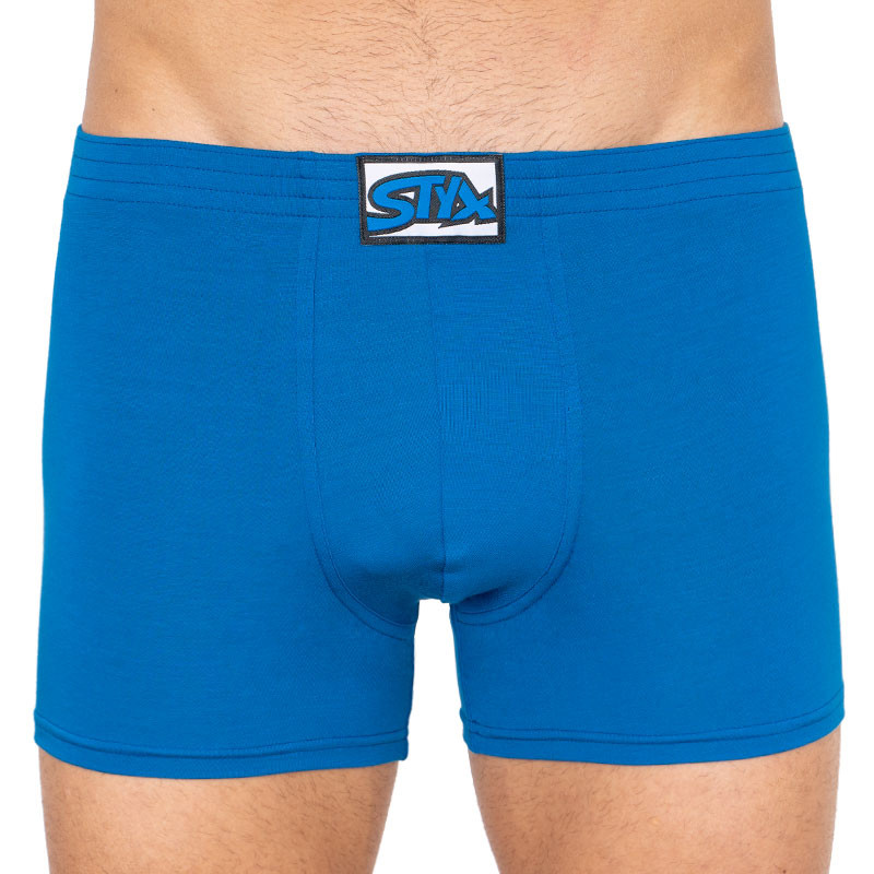 Men's Boxers Styx Long Classic Elastic Blue