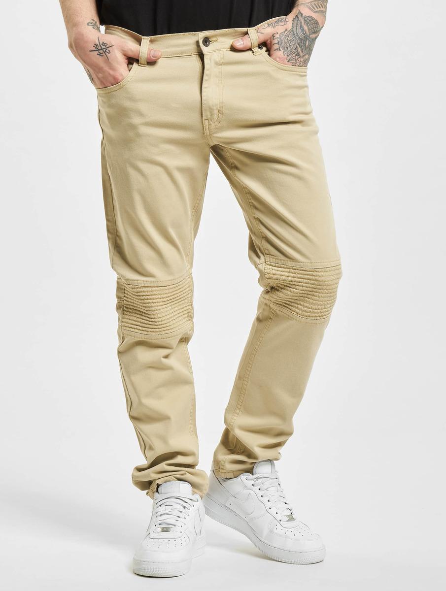 Straight Fit Jeans Quilted Khaki