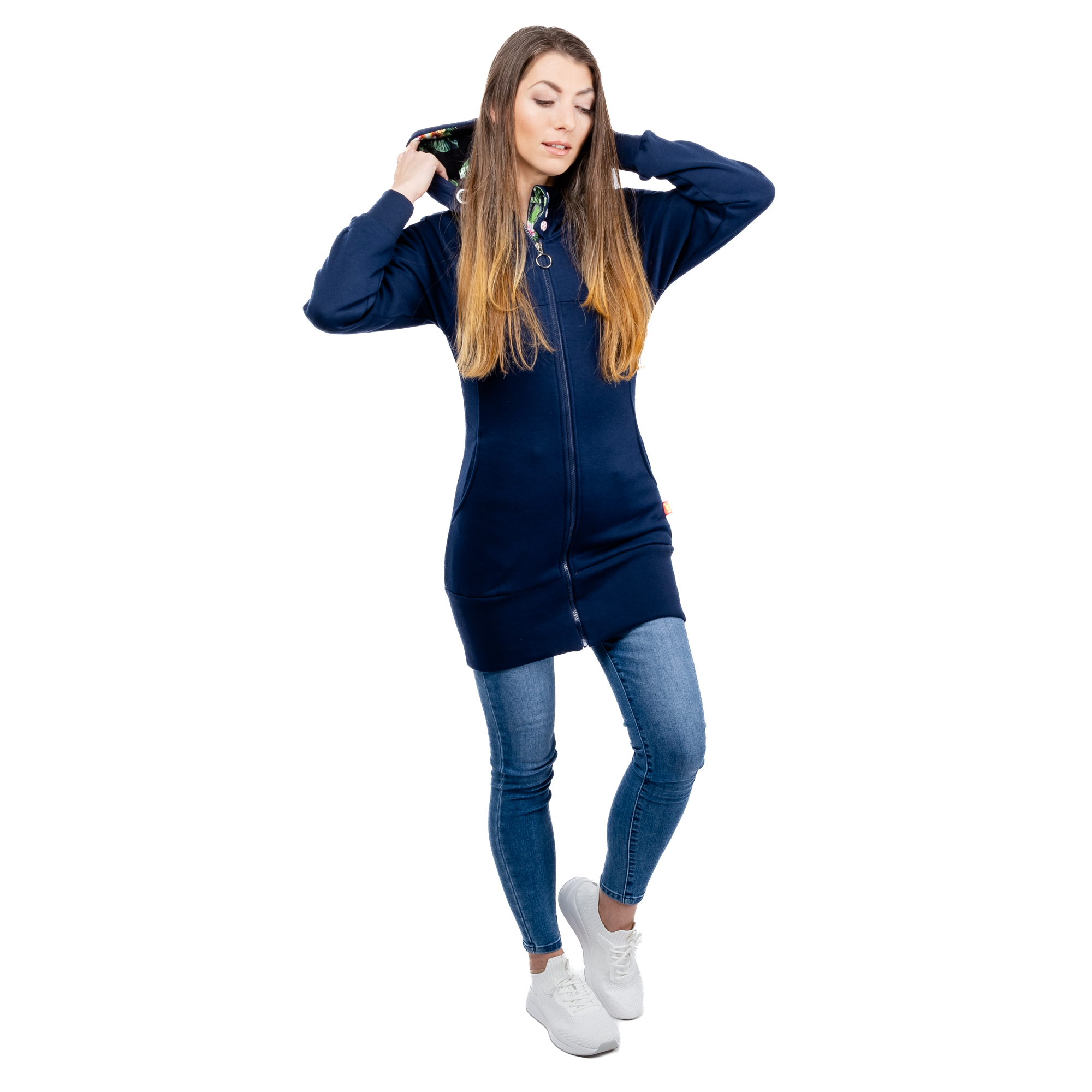 Women&#039;s Extended Sweatshirt GLANO - blue