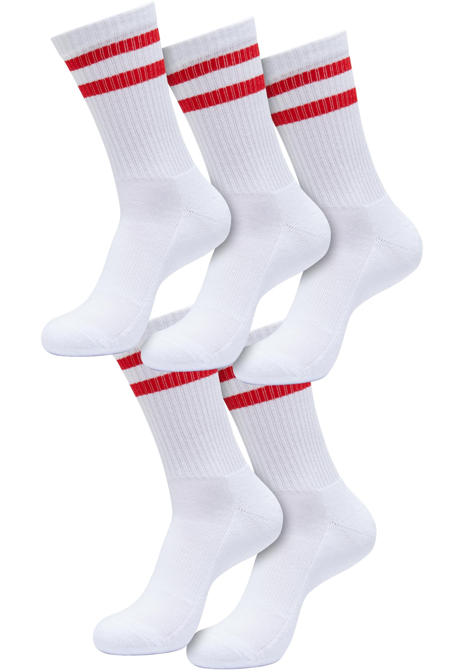 Ponožky Double Stripe 5-Pack bílé/červené