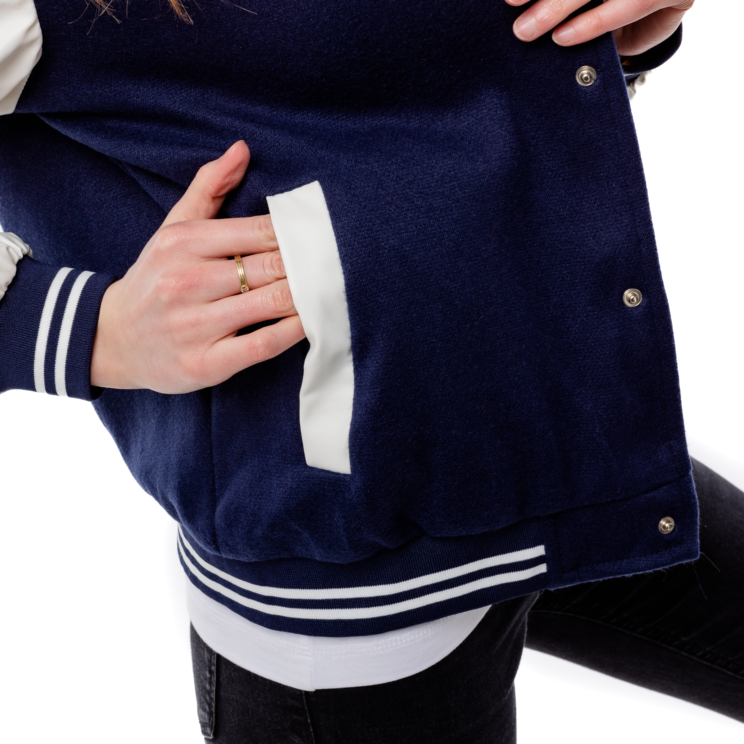 Women's Baseball Jacket GLANO - Dark Blue