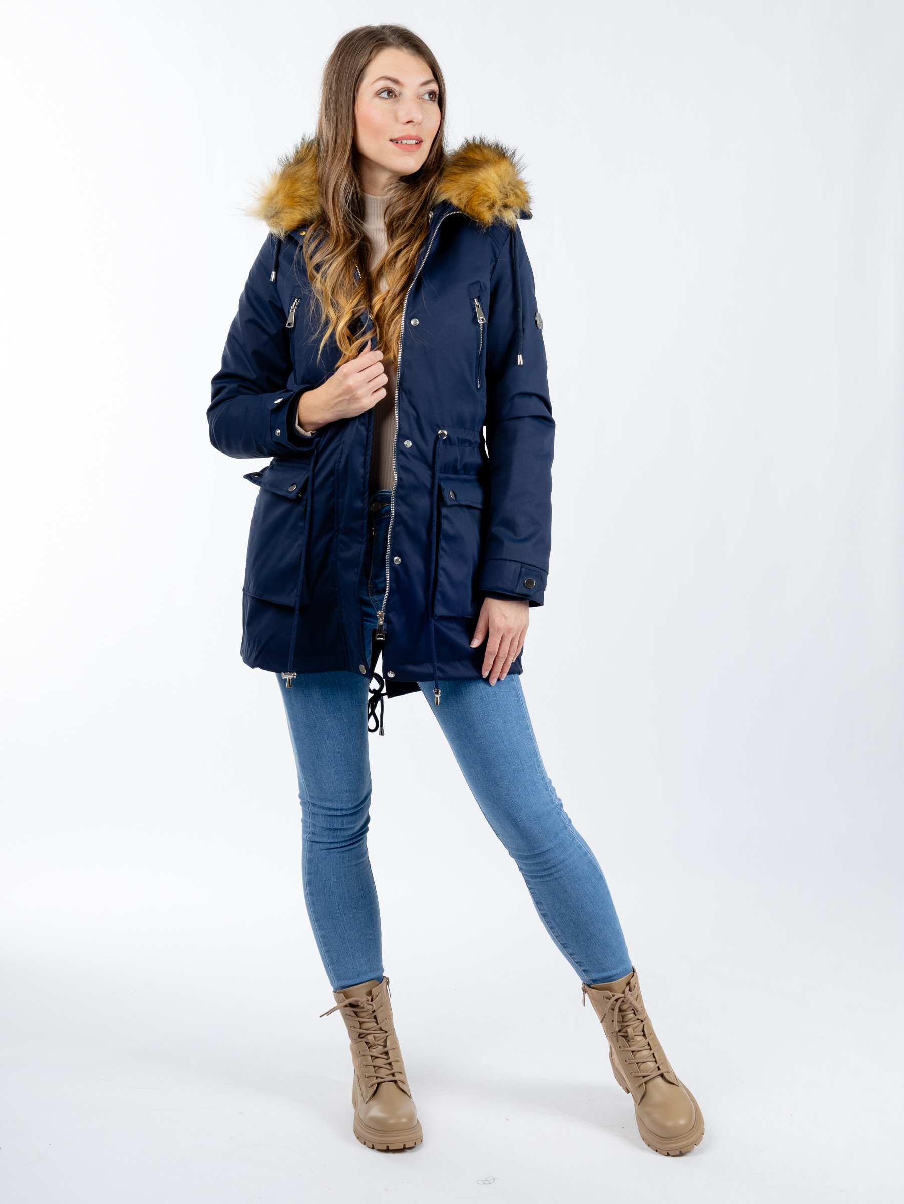 Women's parka GLANO - dark blue
