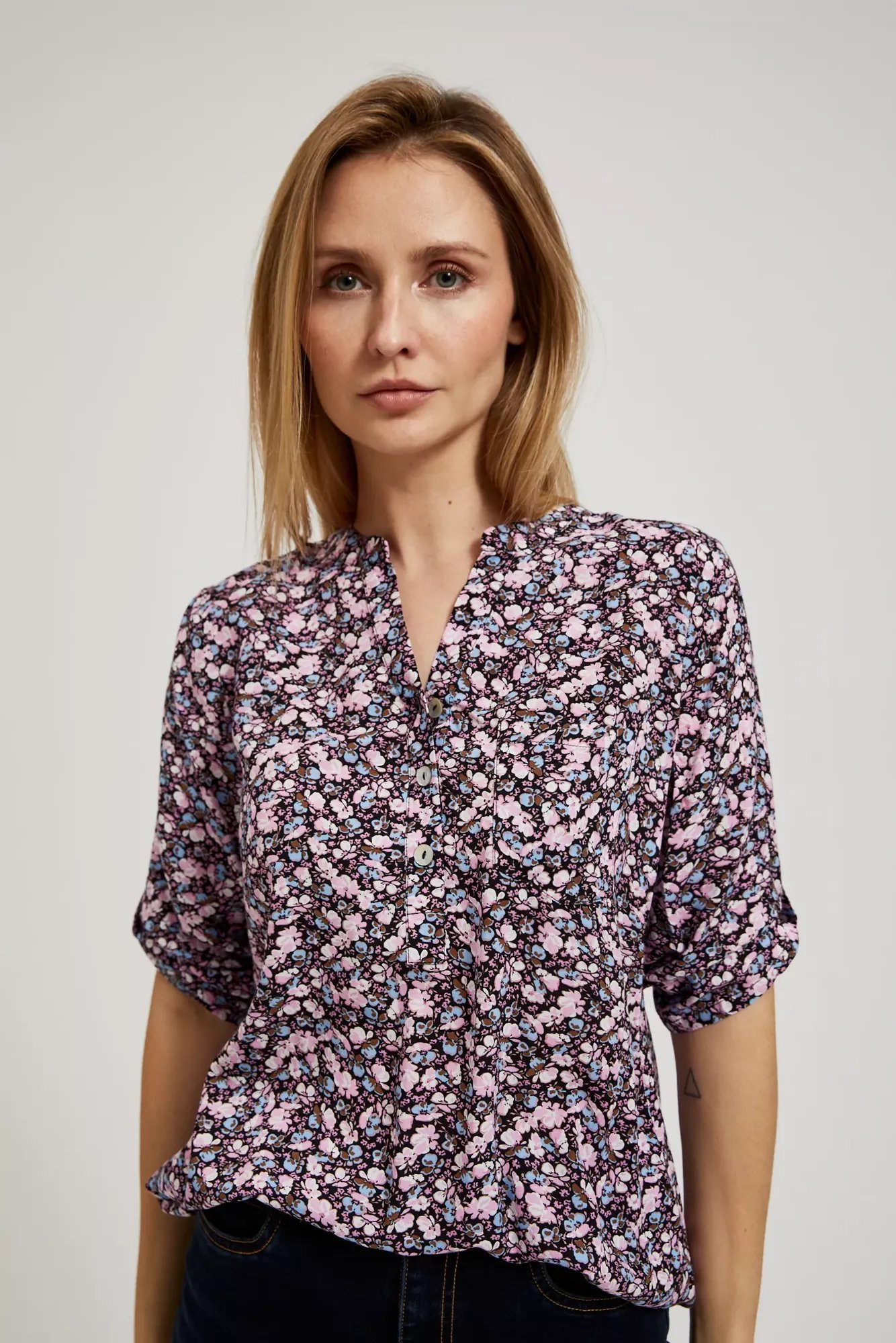 Marisse Women&#039;s Shirt L-Ko-4317 Navy