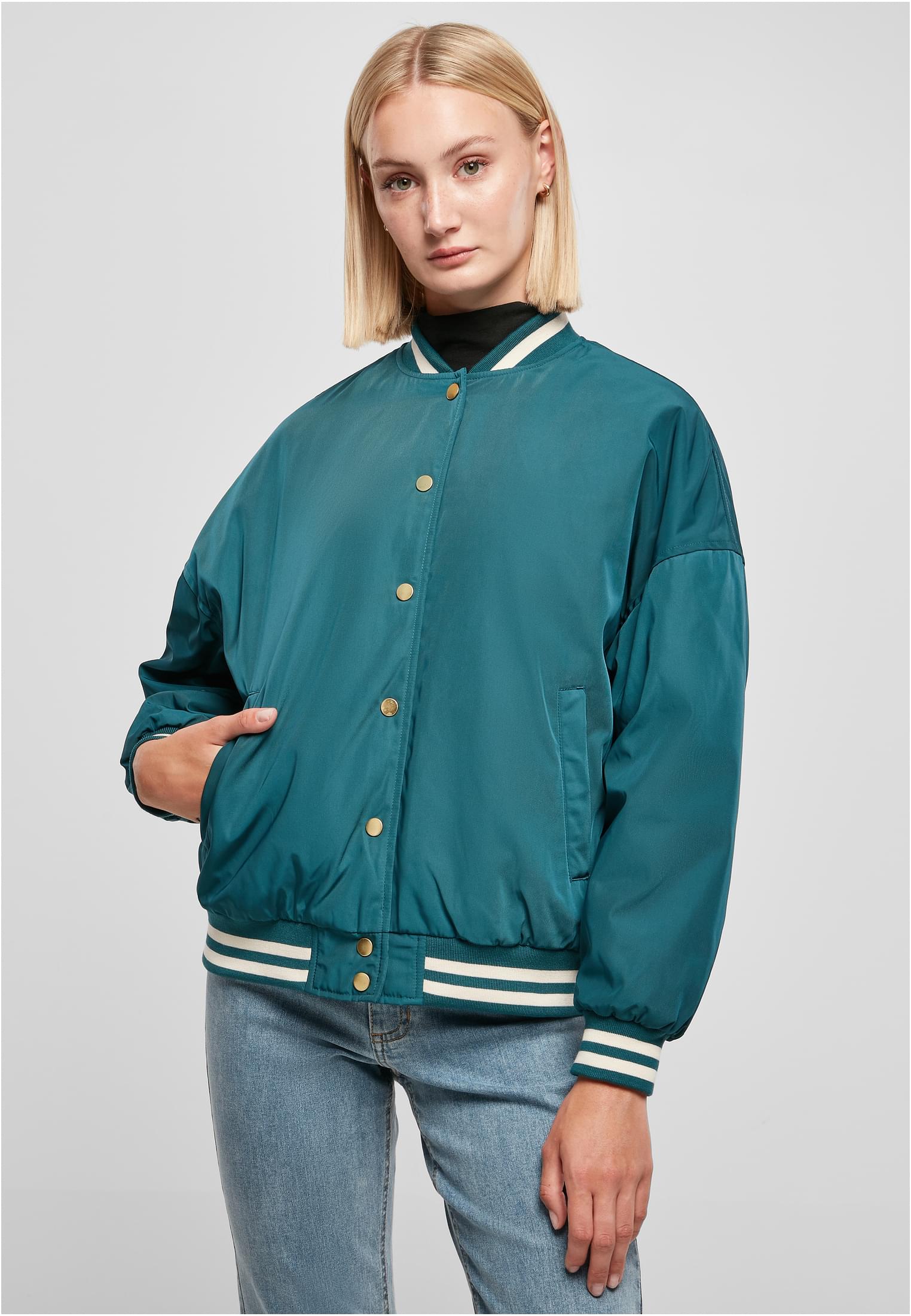 Women's Oversized Recycled College Jacket Jasper