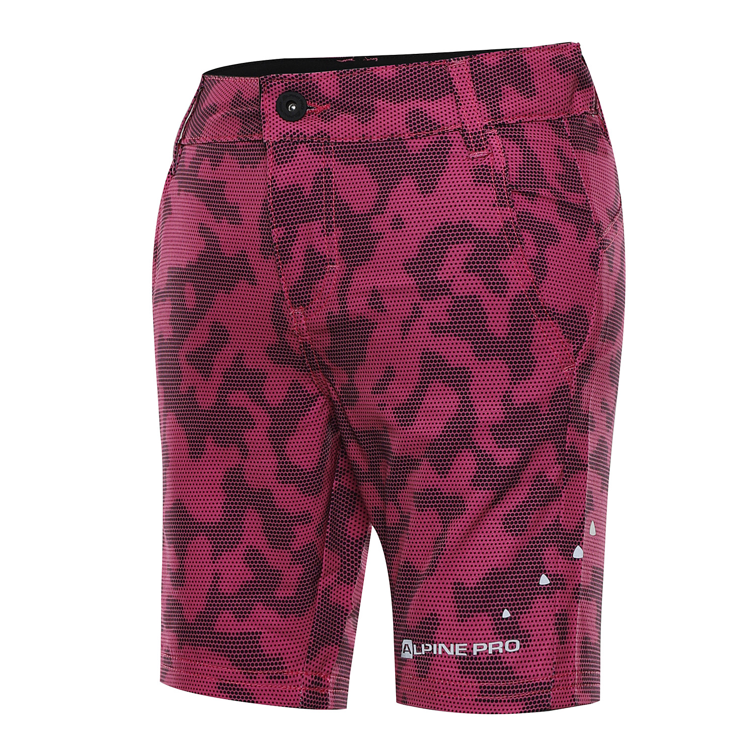 Children's Quick-drying Softshell Shorts ALPINE PRO TRENTO 2 Magenta Variant Pa