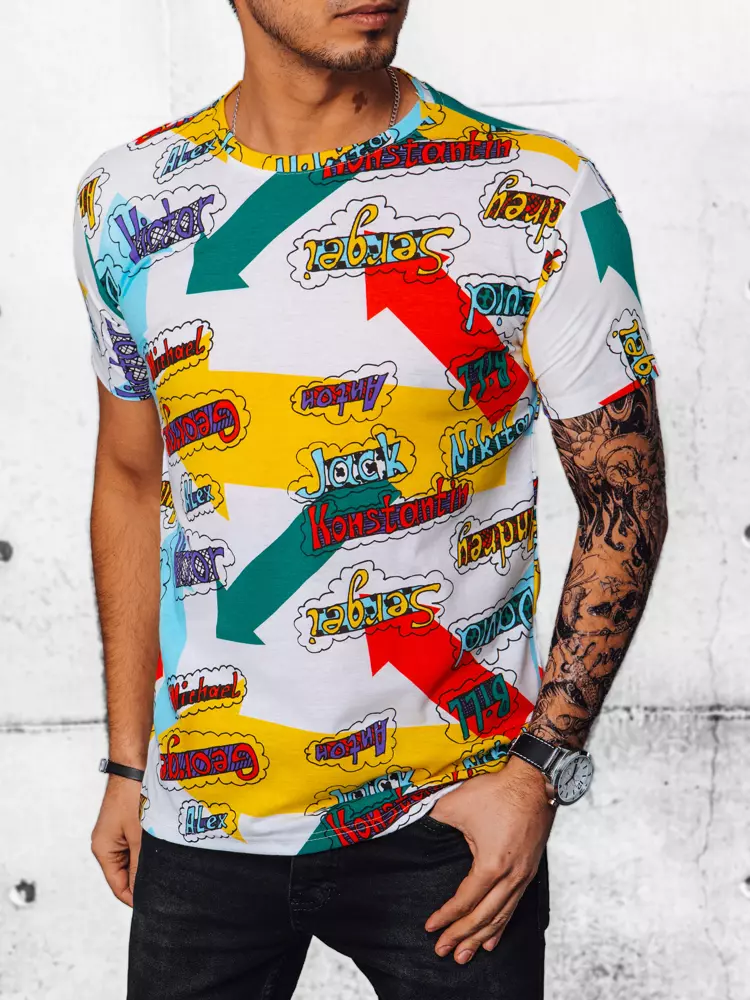 Men's T-shirt with white print Dstreet