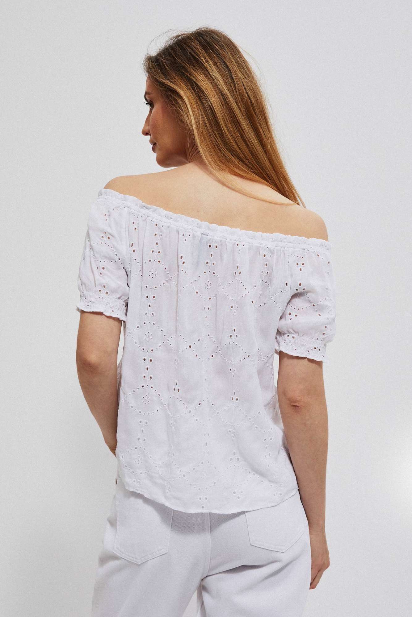 Spanish Flu Open-Shouldered Shirt