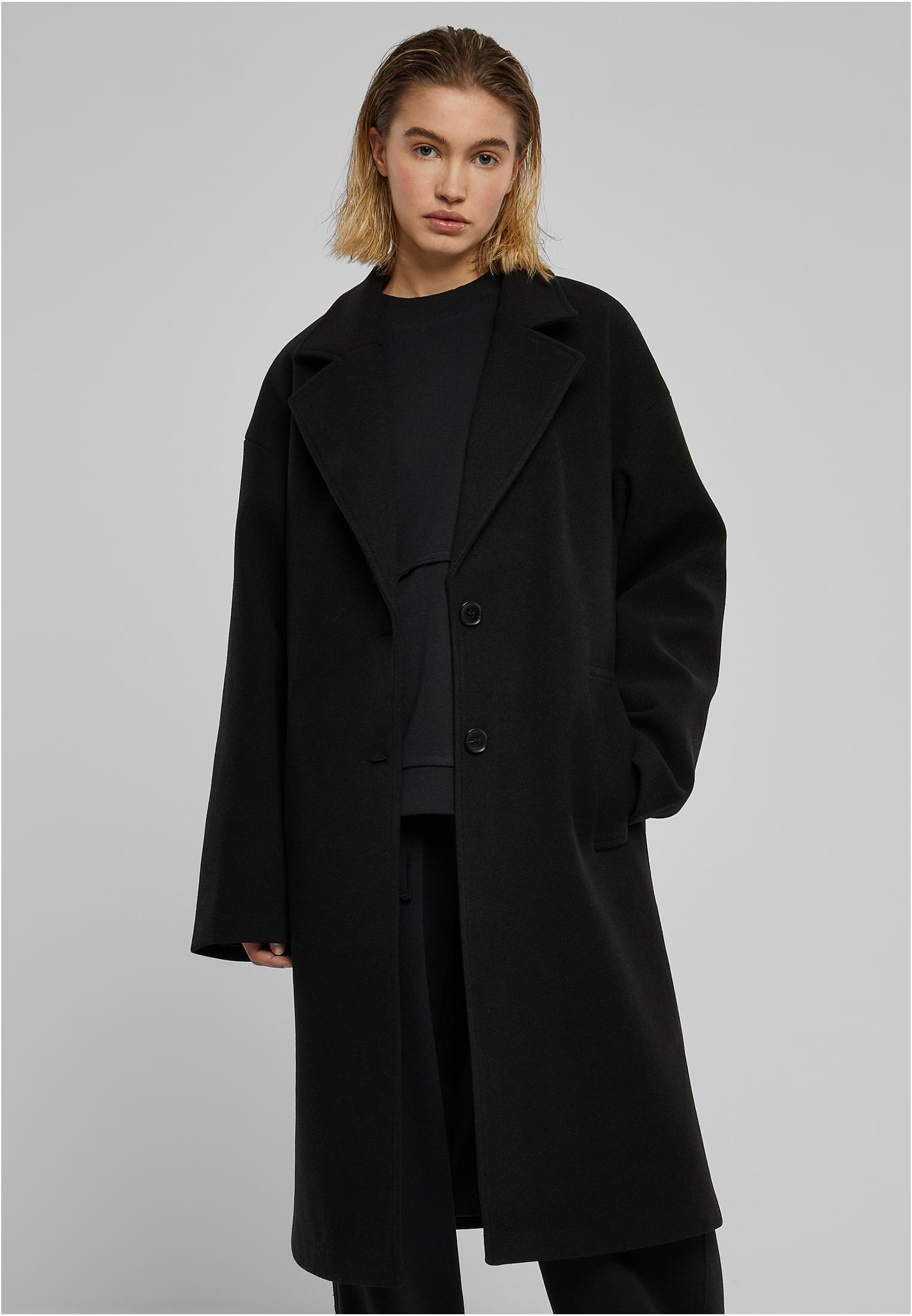 Women's Oversized Long Coat Black